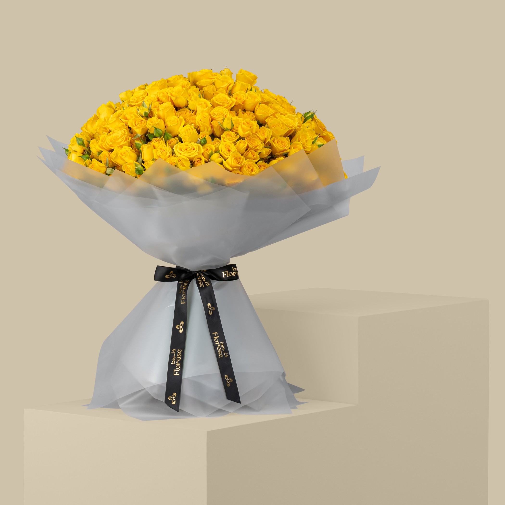 Radiant Spray Rose Bouquet Yellow | 75 Flower Radiant Spray Rose Bouquet Yellow | 75 Flower