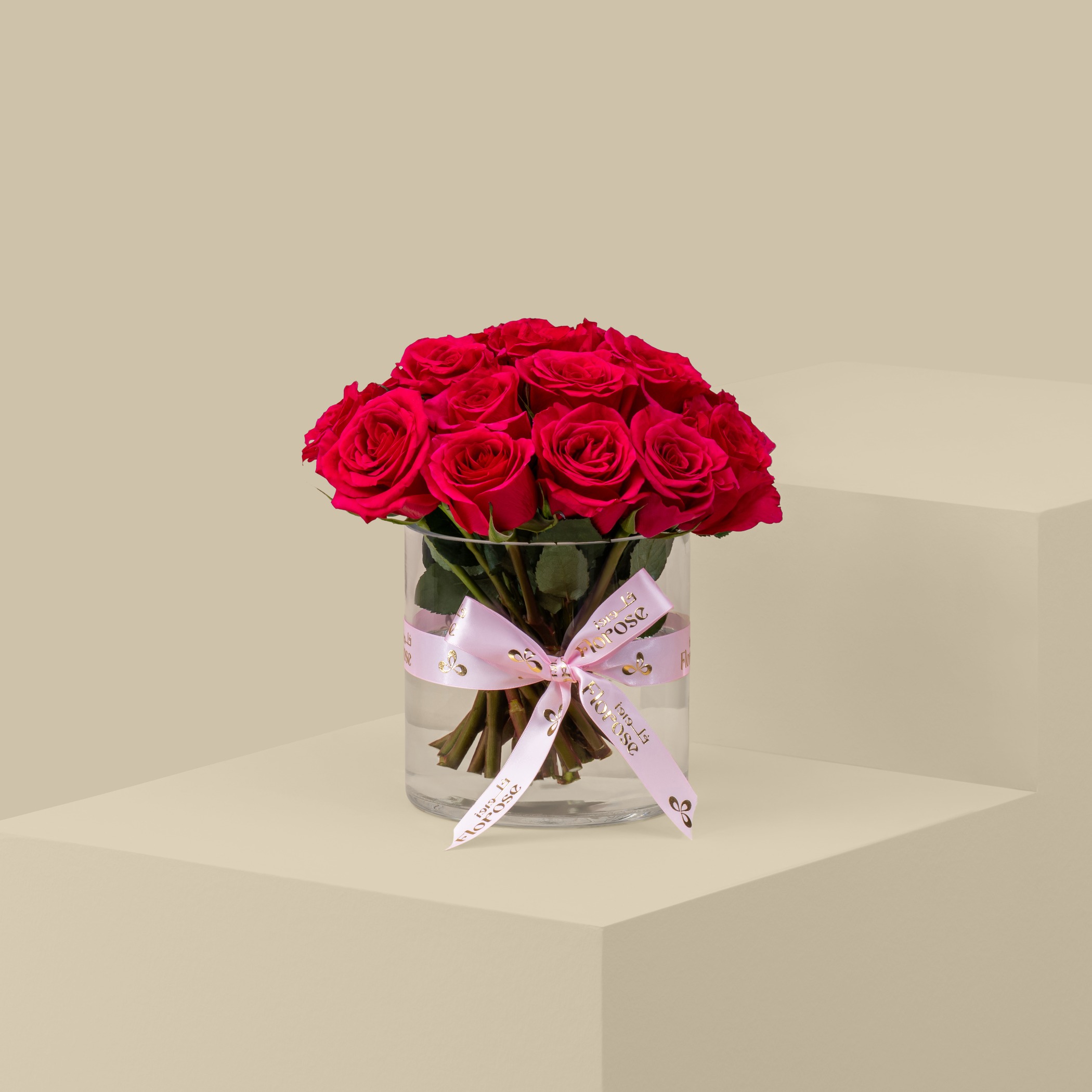 Unique Rose Vase Fuchsia | 20 Flowers Unique Rose Vase Fuchsia | 20 Flowers