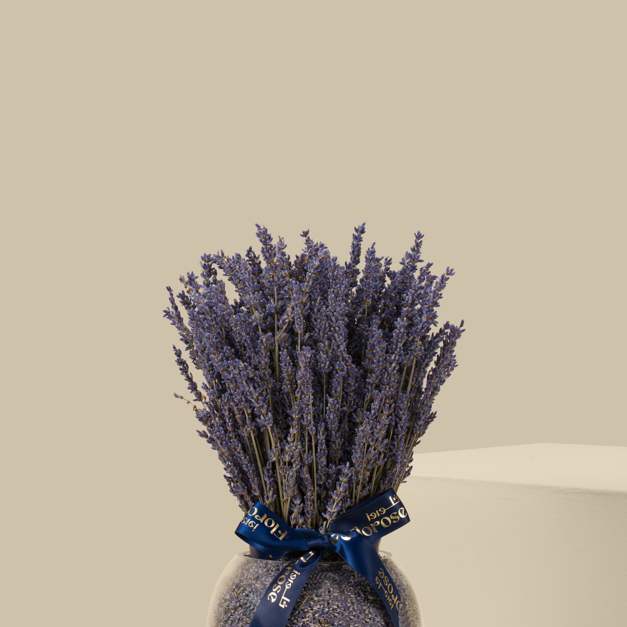Dry Lavender Round Vase Dry Lavender Round Vase