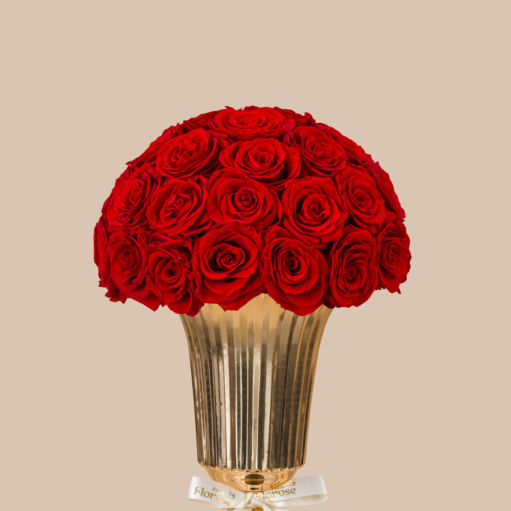 Preserved Red Roses Vase Preserved Red Roses Vase