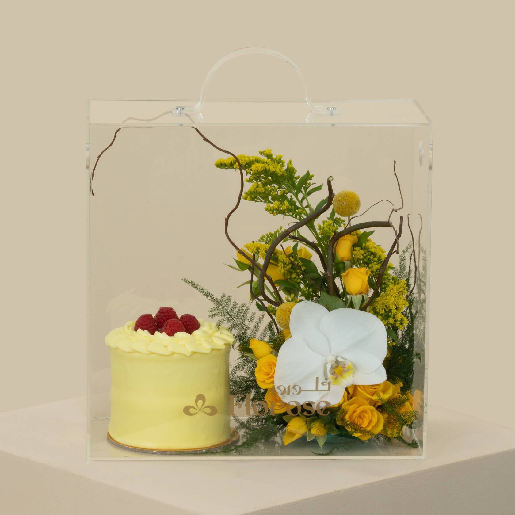 Helen Delight Cake | Happiness Bloom Acrylic Box Helen Delight Cake | Happiness Bloom Acrylic Box