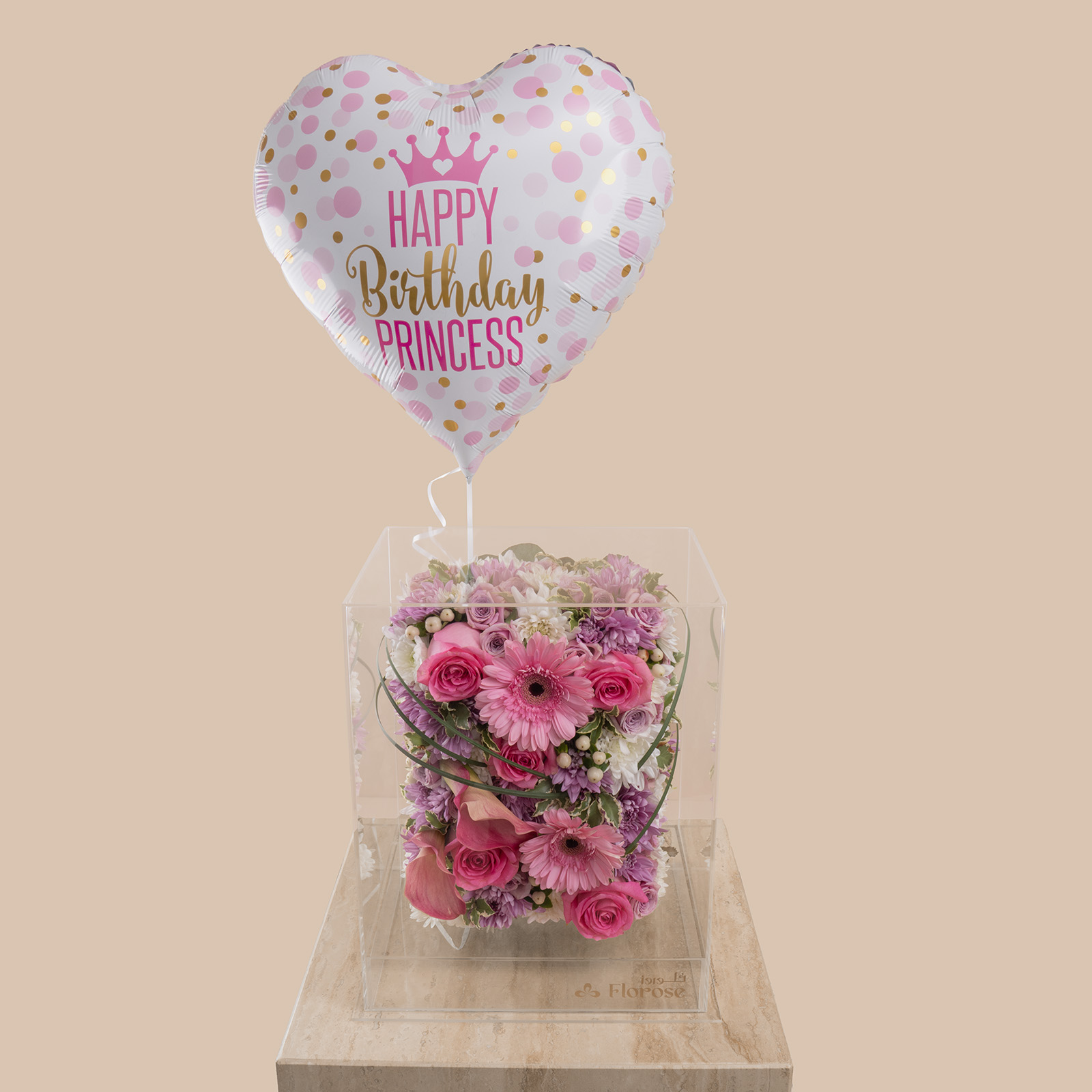 Pink Birthday Acrylic Box Pink Birthday Acrylic Box