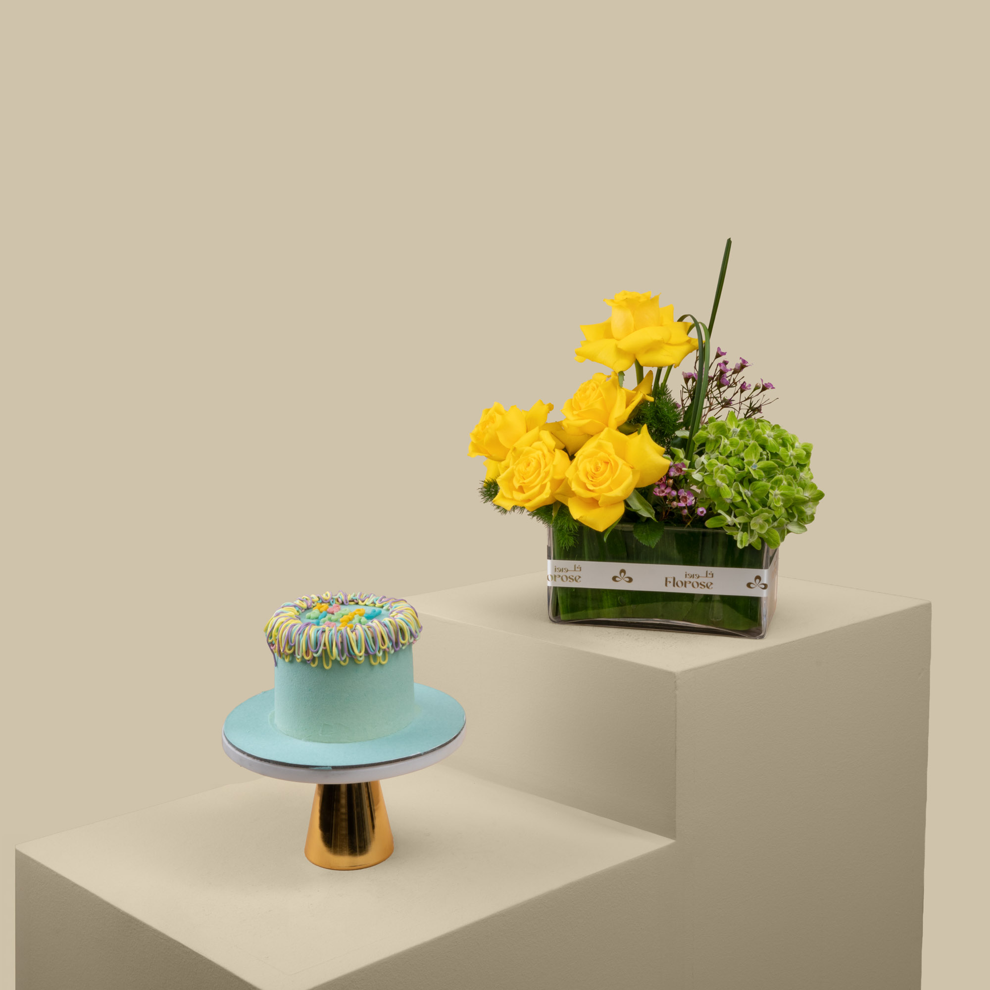 Sweet Atelier | Rainbow Birthday Cake | Radiant Bloom Vase Sweet Atelier | Rainbow Birthday Cake | Radiant Bloom Vase