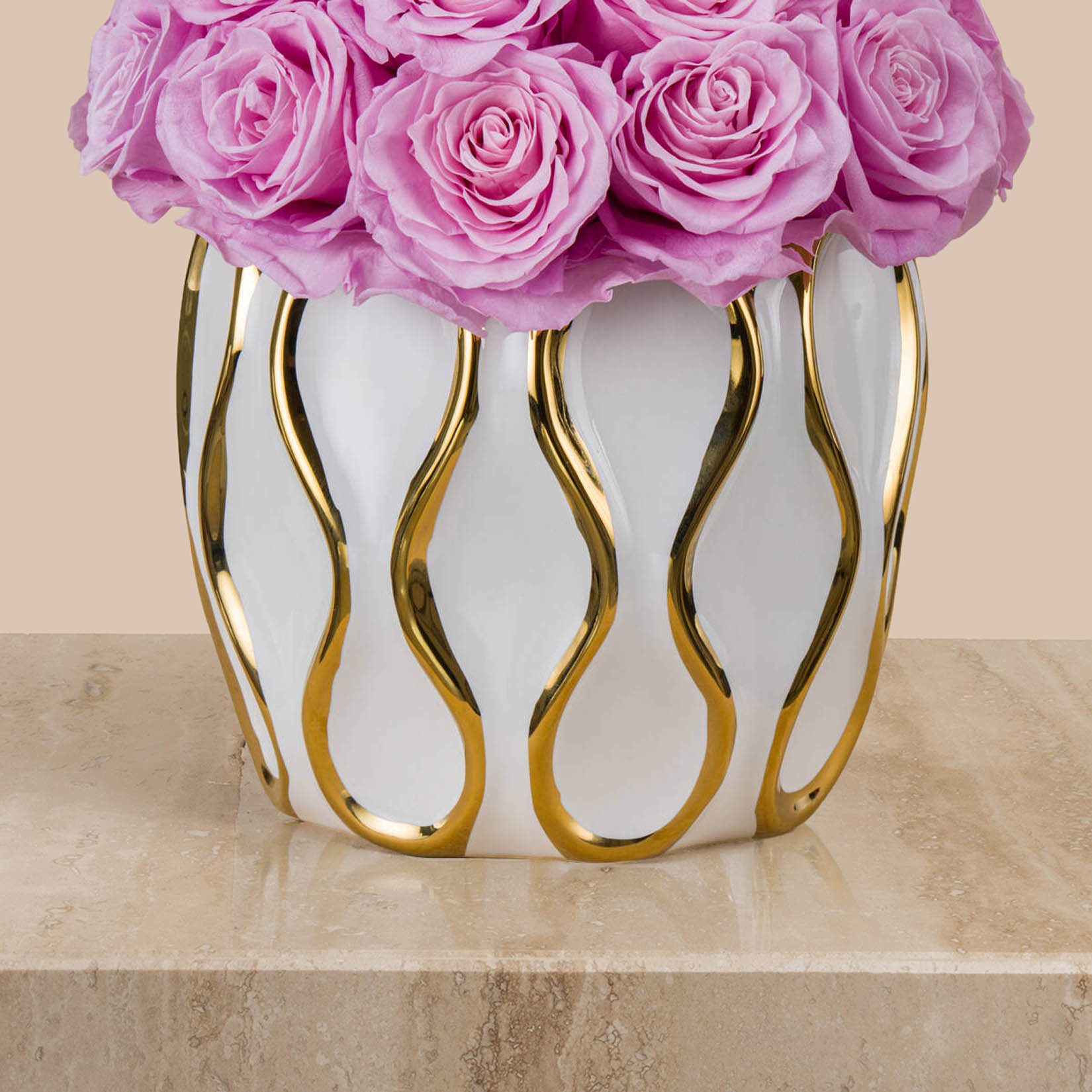 Preserved Roses Vase | Pink Preserved Roses Vase | Pink