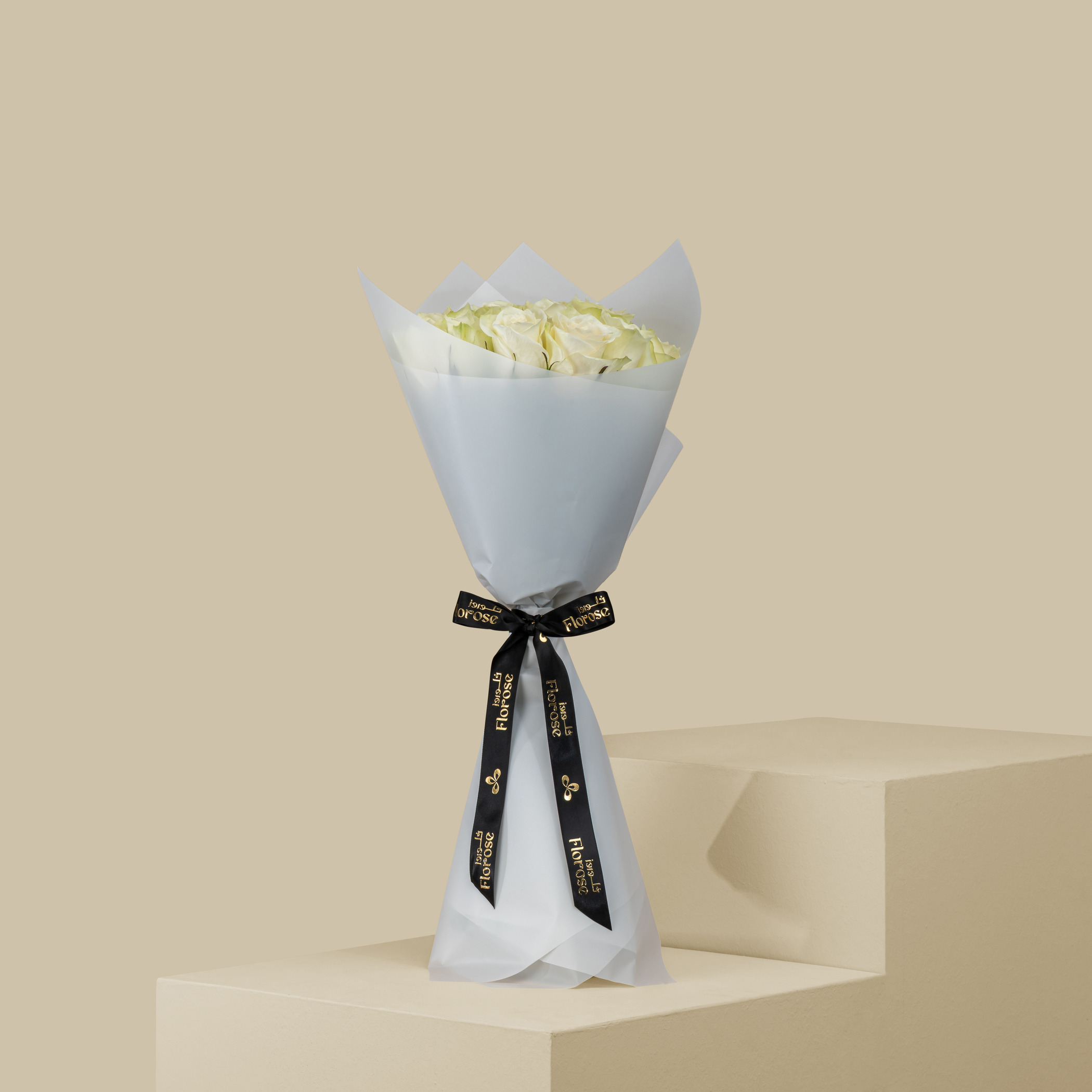 Passionate Rose Bouquet White | 15 Flowers Passionate Rose Bouquet White | 15 Flowers