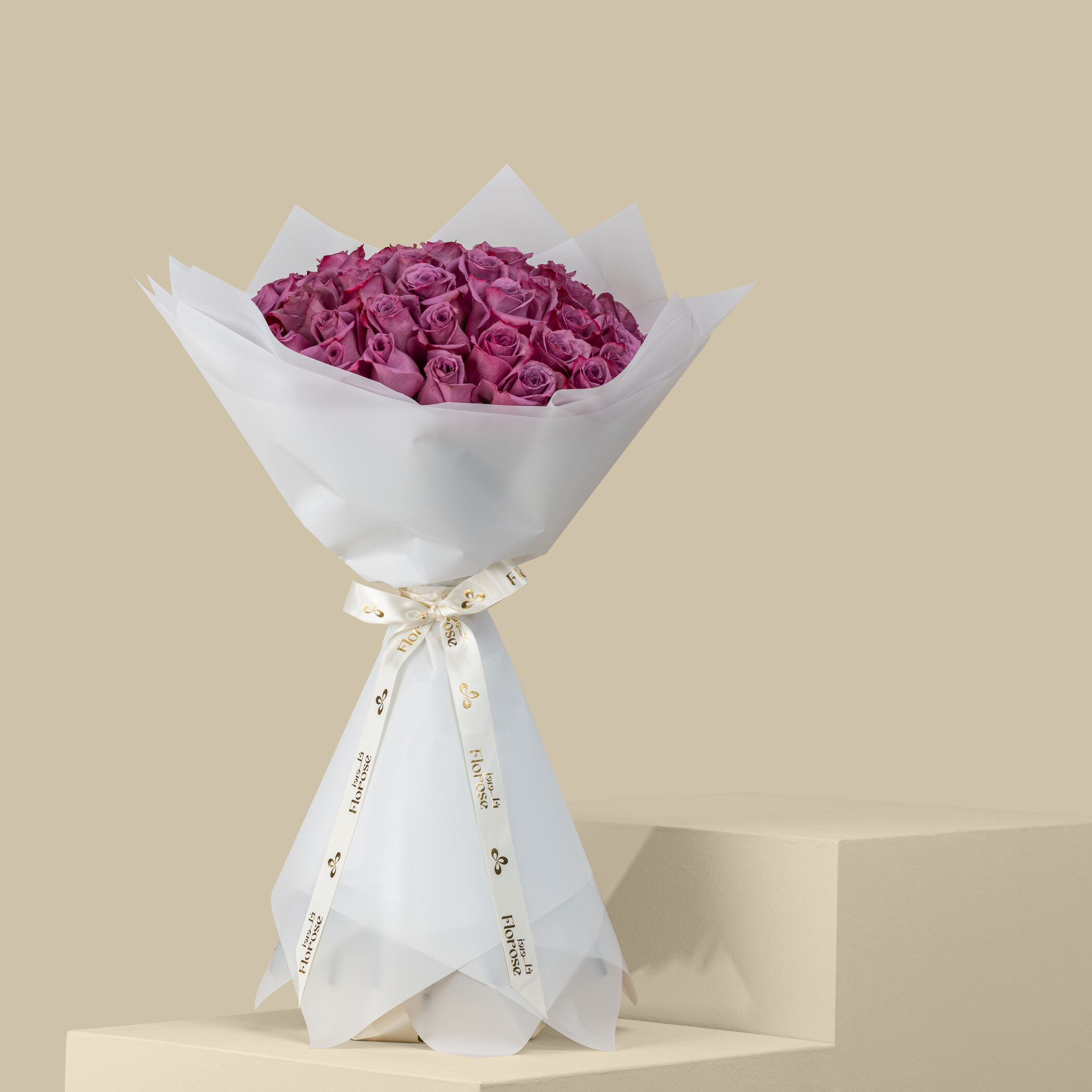 Fancy Rose Bouquet Purple | 50 Flowers Fancy Rose Bouquet Purple | 50 Flowers