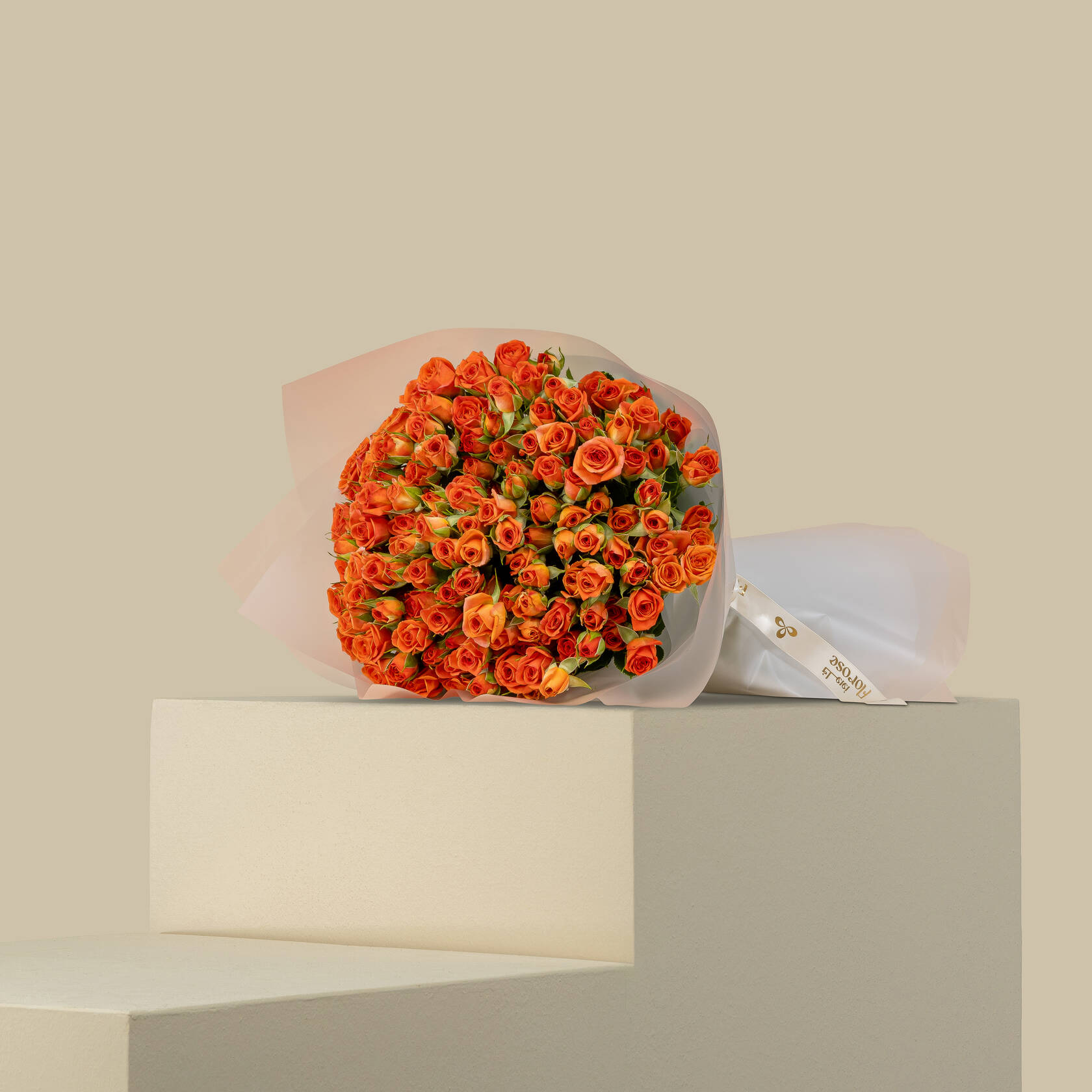 Glowing Spray Rose Bouquet Orange | 30 Flowers Glowing Spray Rose Bouquet Orange | 30 Flowers