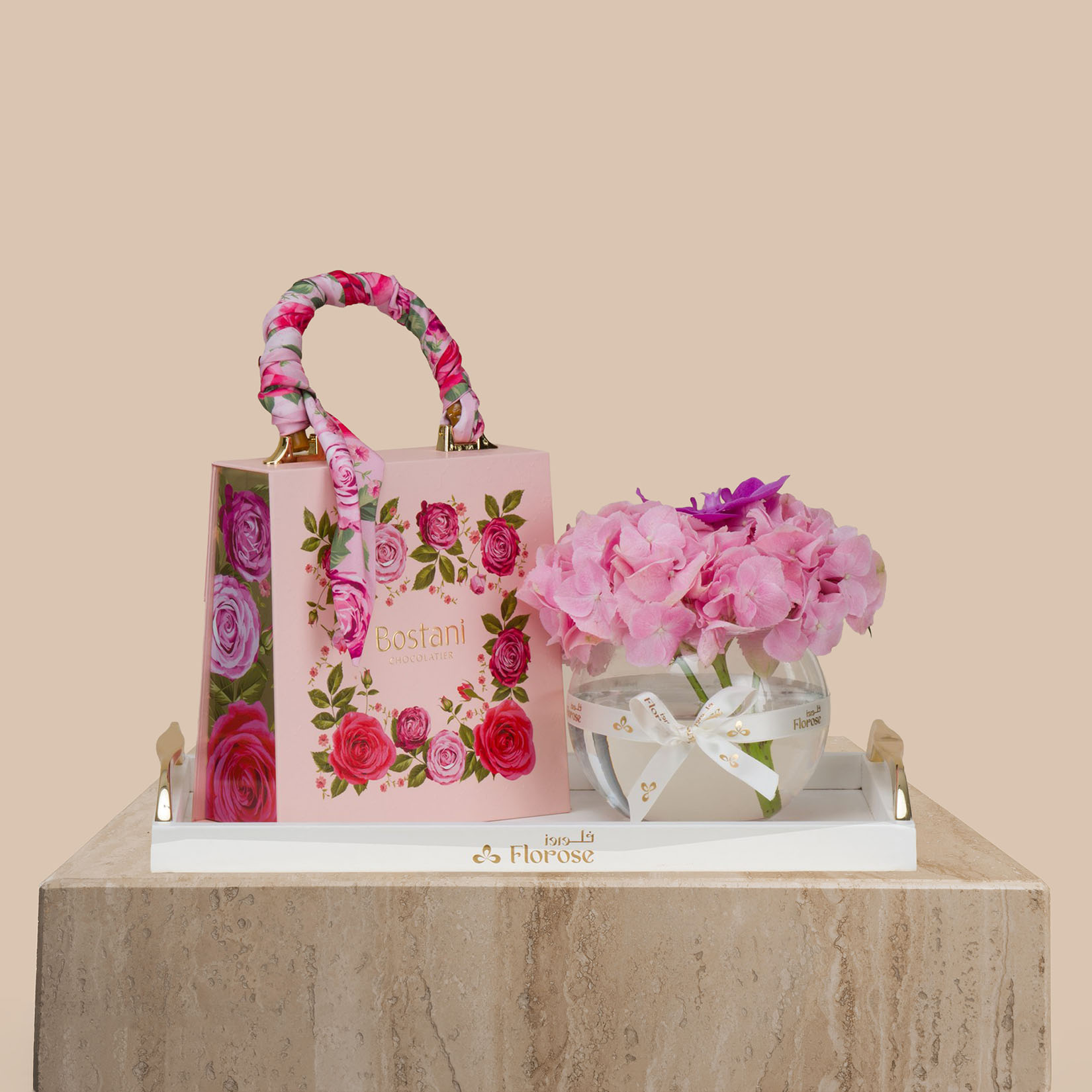 Bostani Large Box Of Roses Chocolate Bag | Vase Tender Bostani Large Box Of Roses Chocolate Bag | Vase Tender