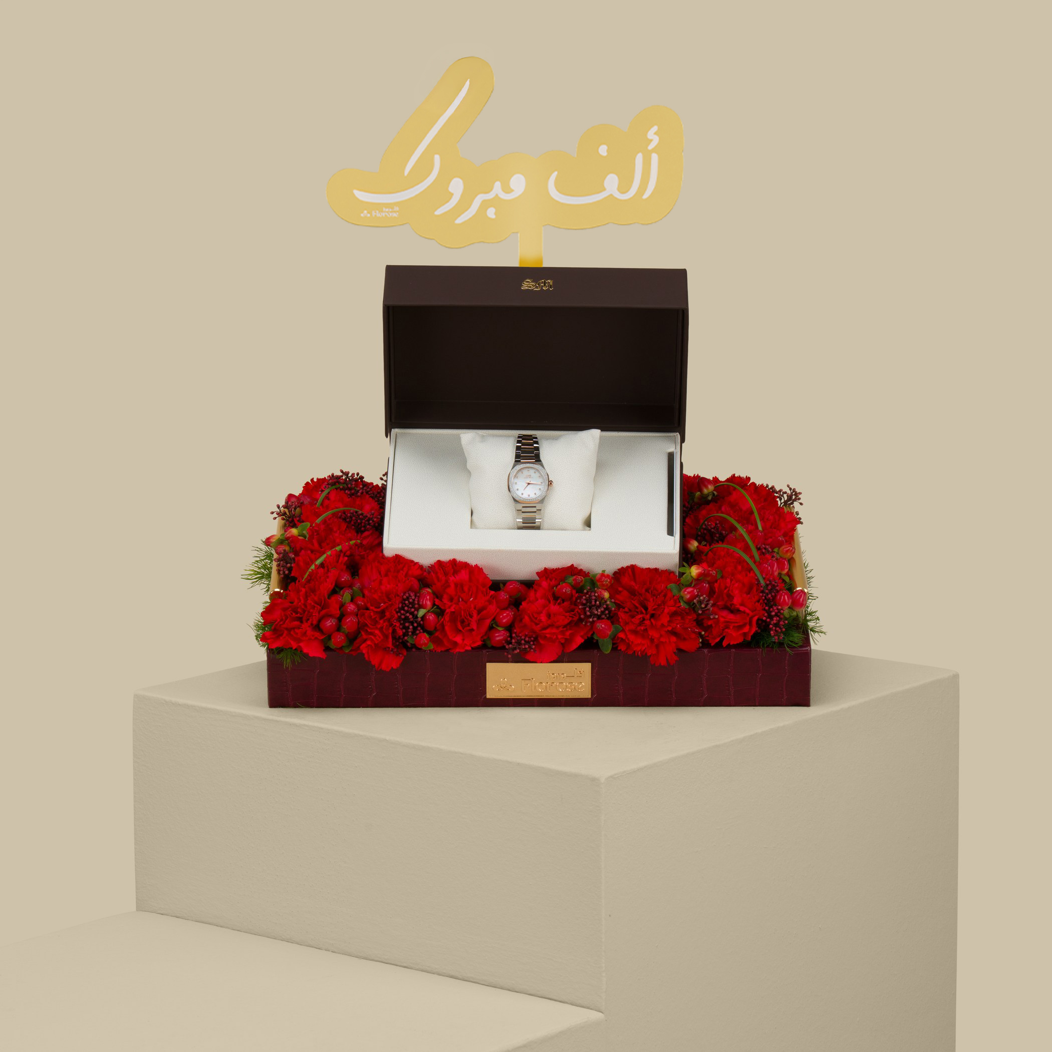 ساعة نسائية زركون سانتا مارين | زهور الشغف مع تغريسة ألف مبروك ساعة نسائية زركون سانتا مارين | زهور الشغف مع تغريسة ألف مبروك