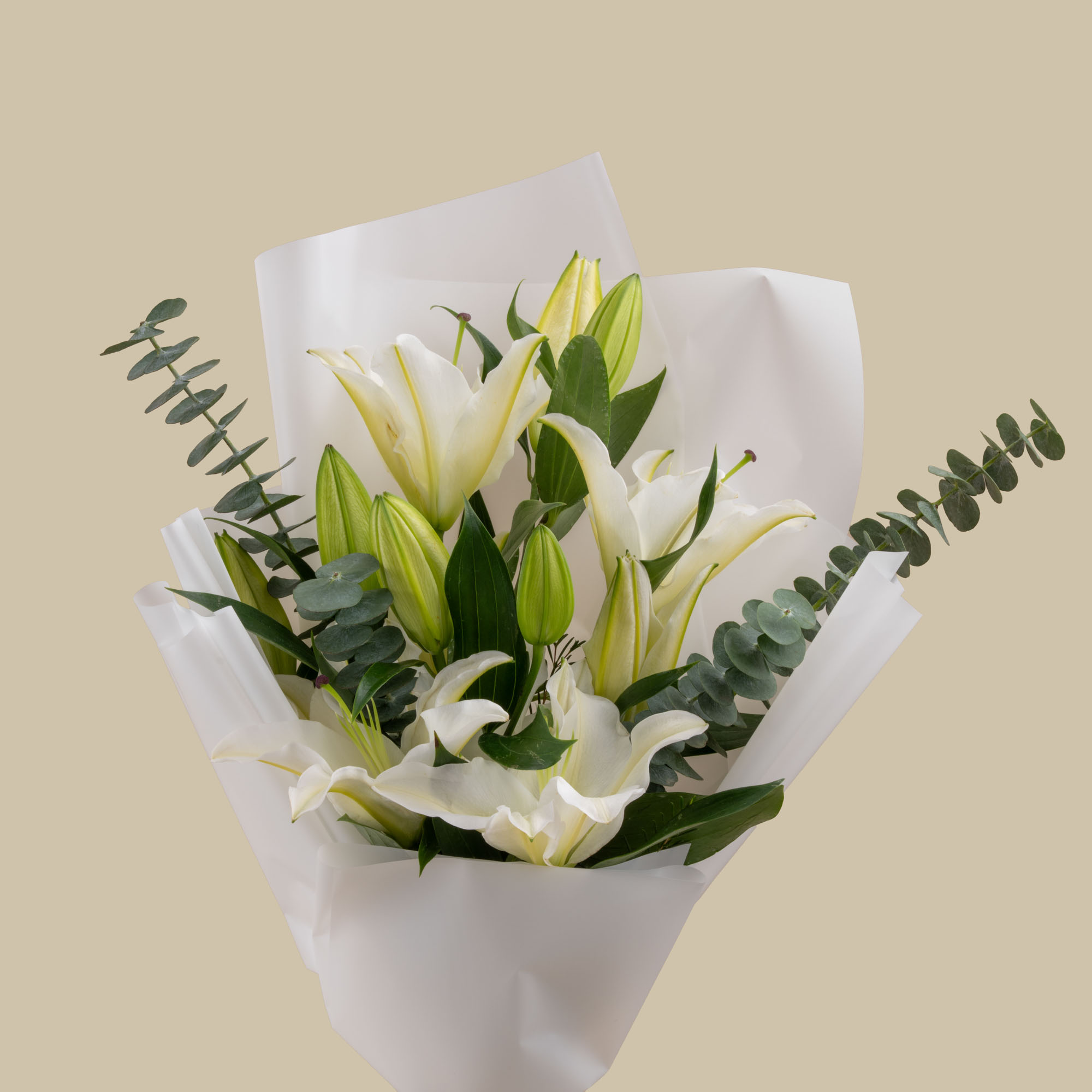 Lily Elegance Bouquet with ZUS Black Leather Bracelet Lily Elegance Bouquet with ZUS Black Leather Bracelet