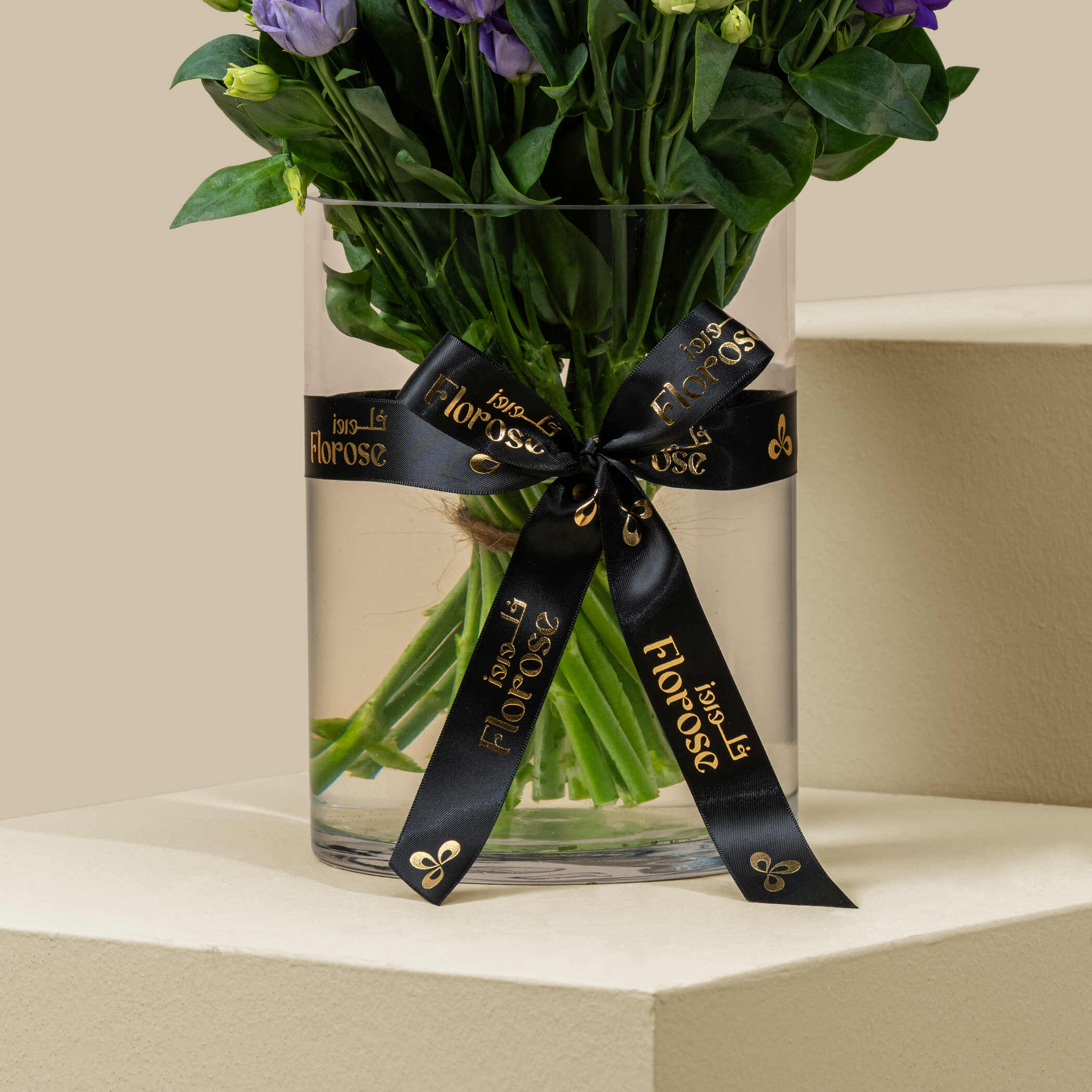Blue Eustoma Vase Blue Eustoma Vase
