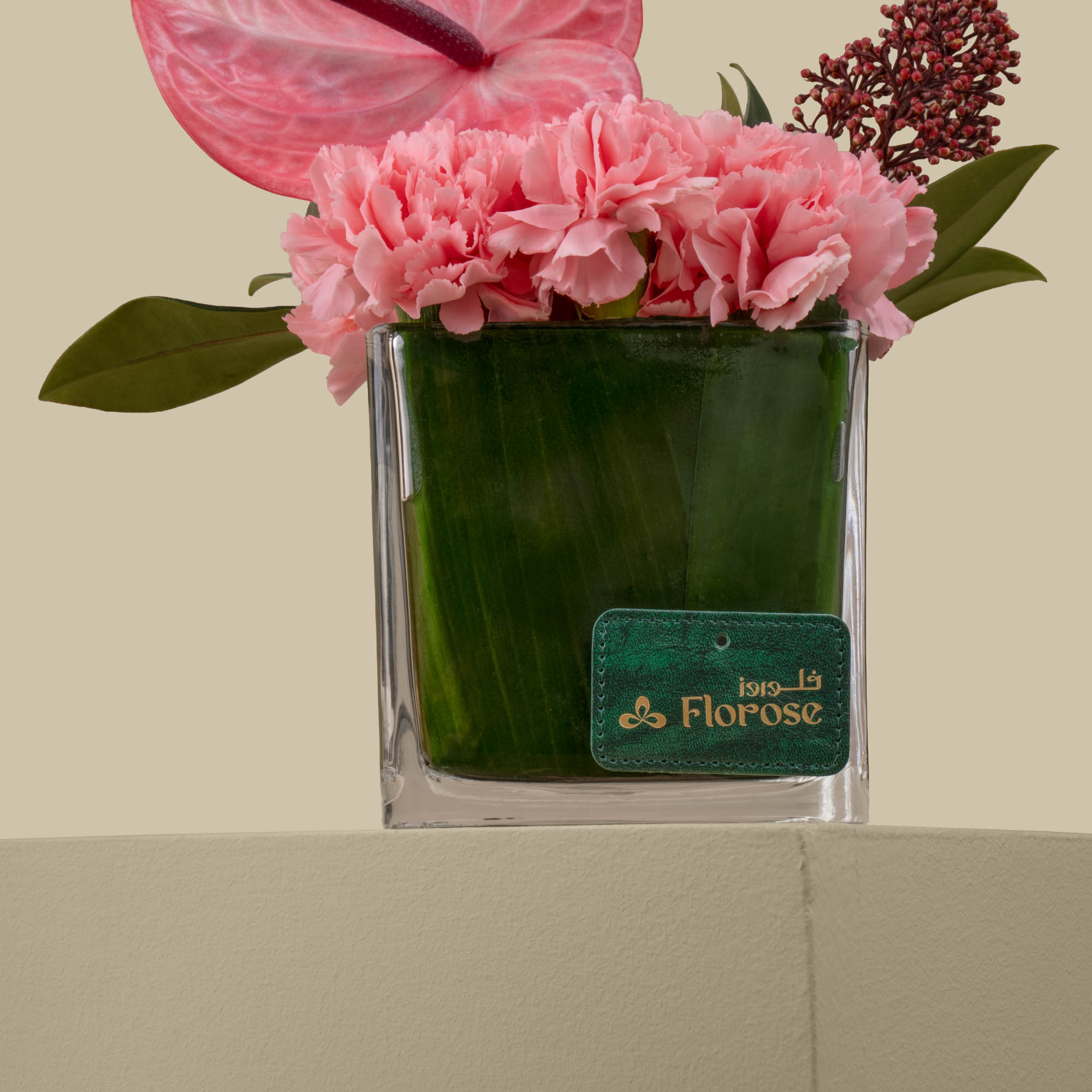 Sweet Atelier | Love Small Cake | Pink Grace Vase Sweet Atelier | Love Small Cake | Pink Grace Vase