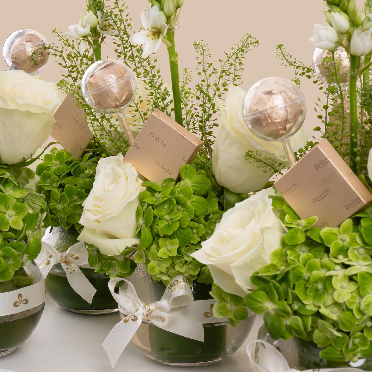 Patchi Chocolate Tray & Elegant Blooms Patchi Chocolate Tray & Elegant Blooms