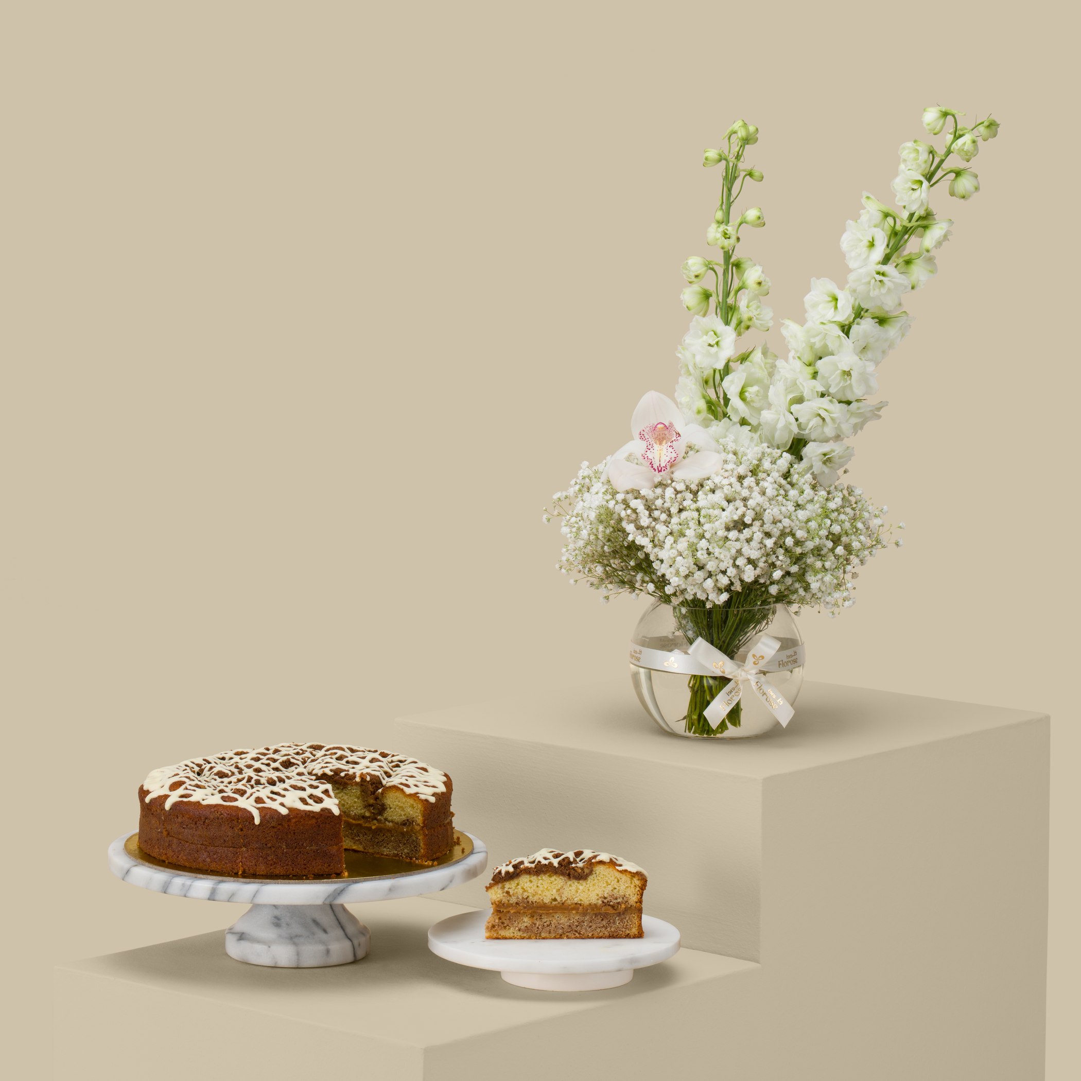 Ganache Cinnamon Cake - Large | The Pearl Round Vase Ganache Cinnamon Cake - Large | The Pearl Round Vase