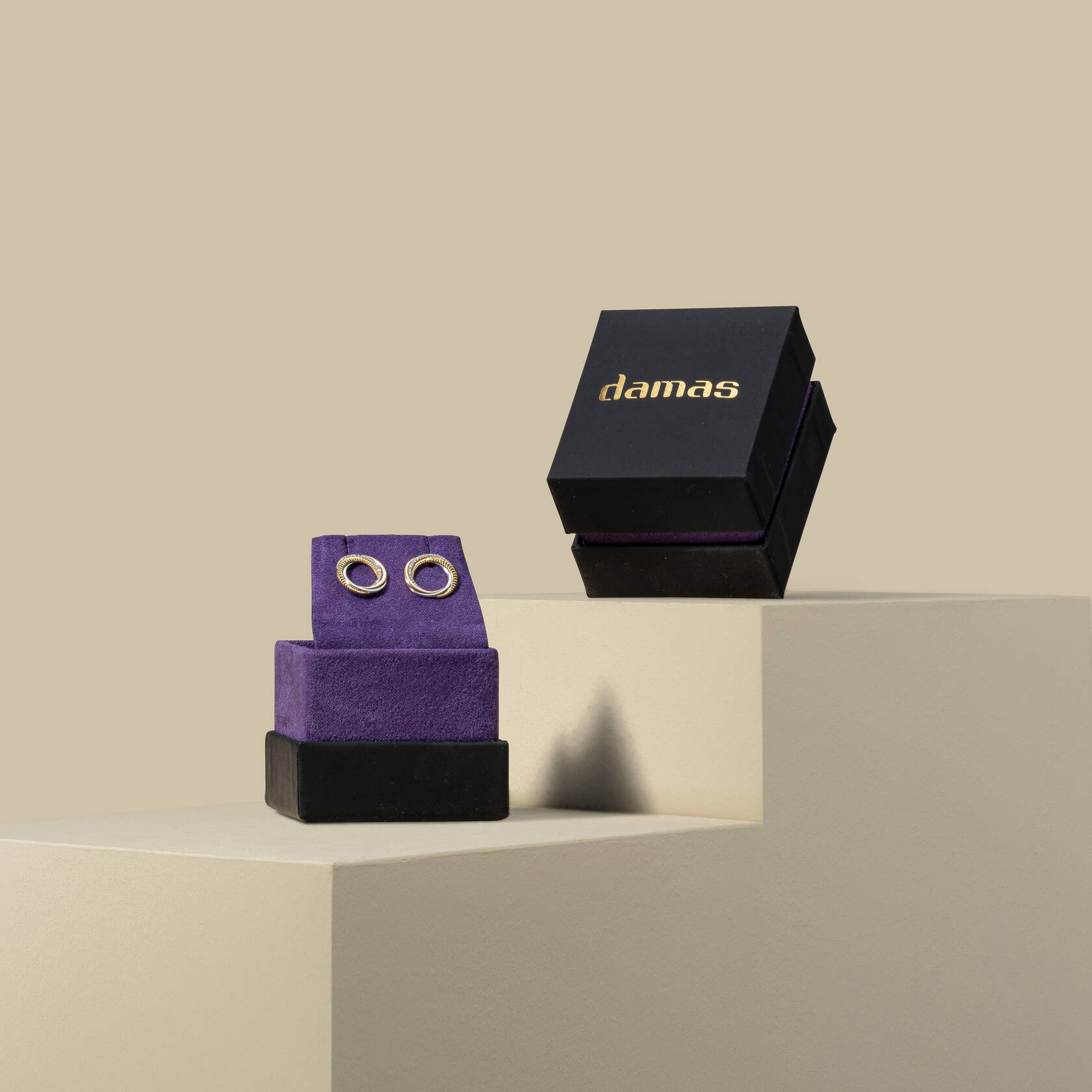 Damas | Revolve Trio Gold with Diamonds Earrings Damas | Revolve Trio Gold with Diamonds Earrings