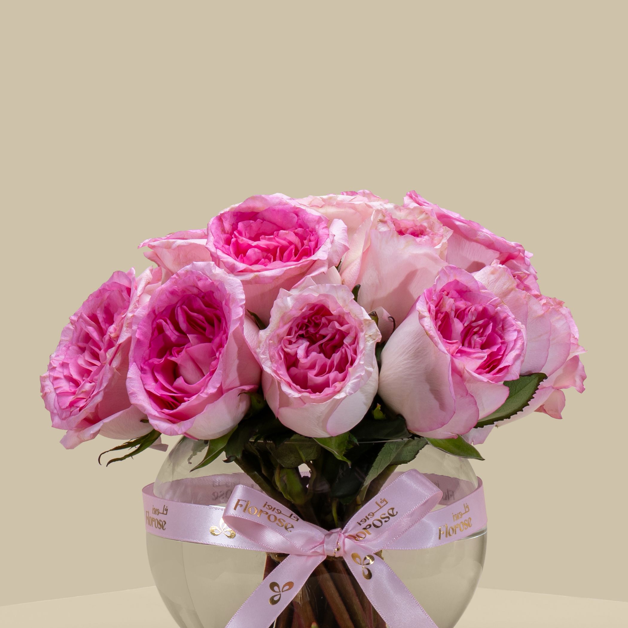 Stunning Rose Vase Pink | 15 Flowers Stunning Rose Vase Pink | 15 Flowers