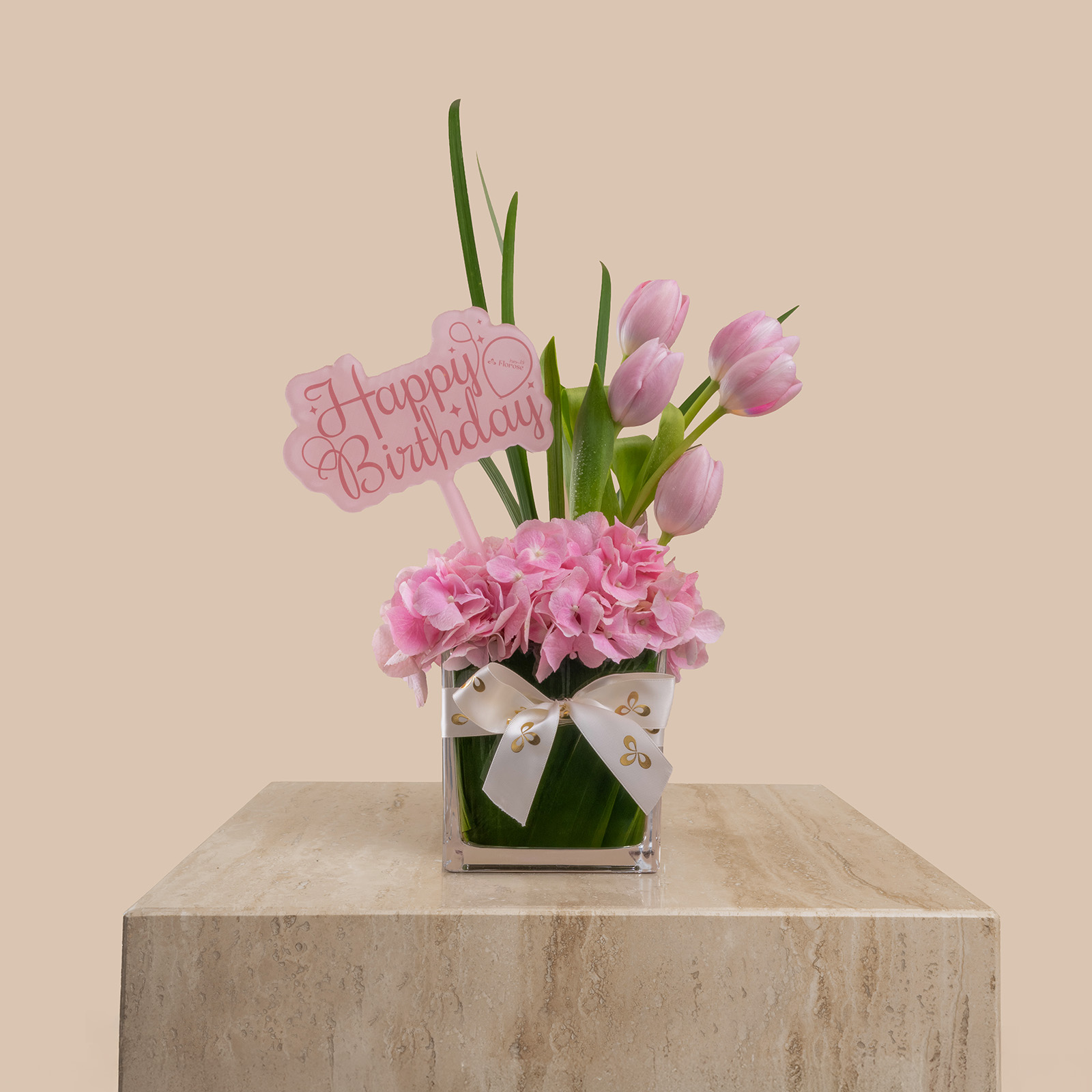 Rosé Reverie Square Vase Rosé Reverie Square Vase