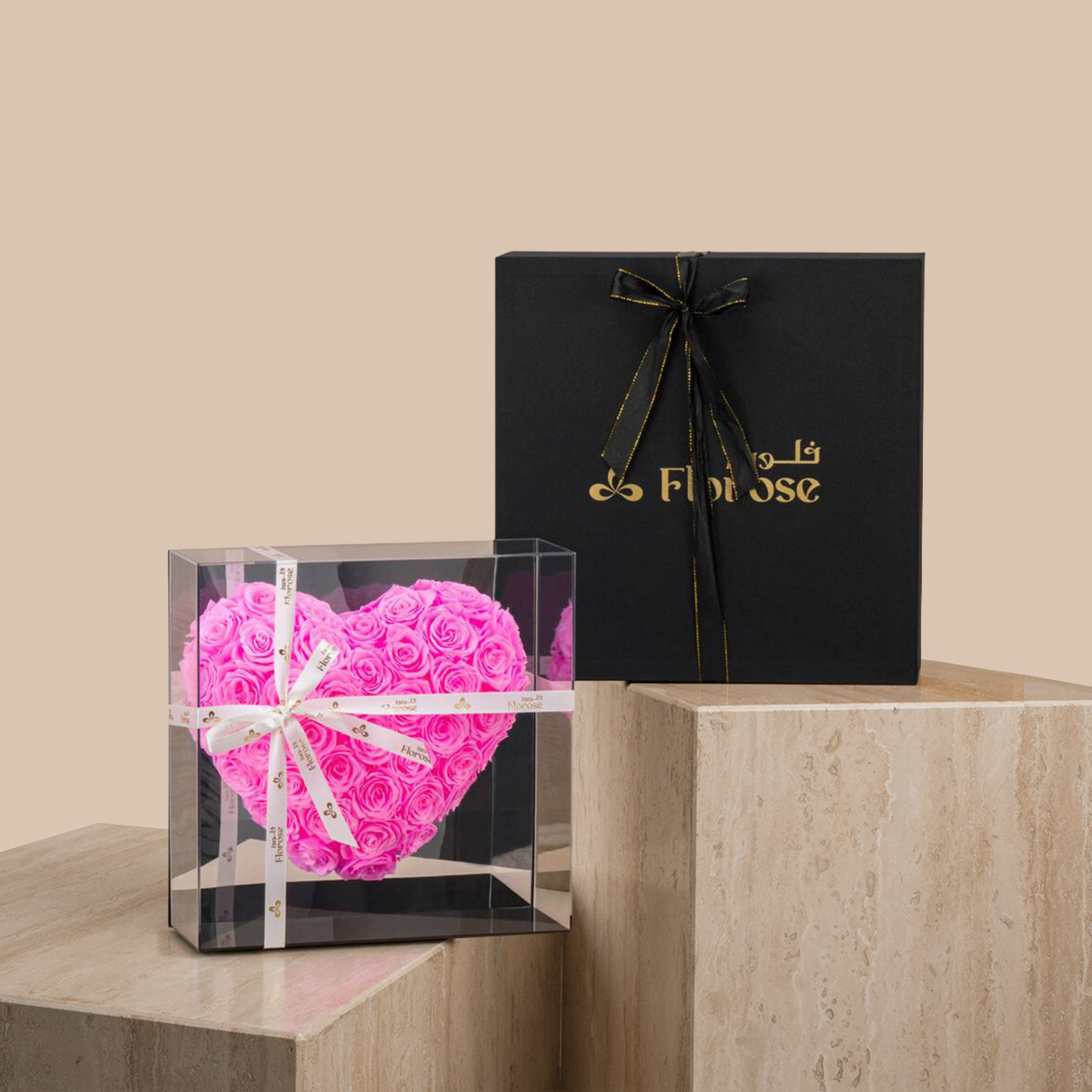Pink Heart Preserved Roses Pink Heart Preserved Roses