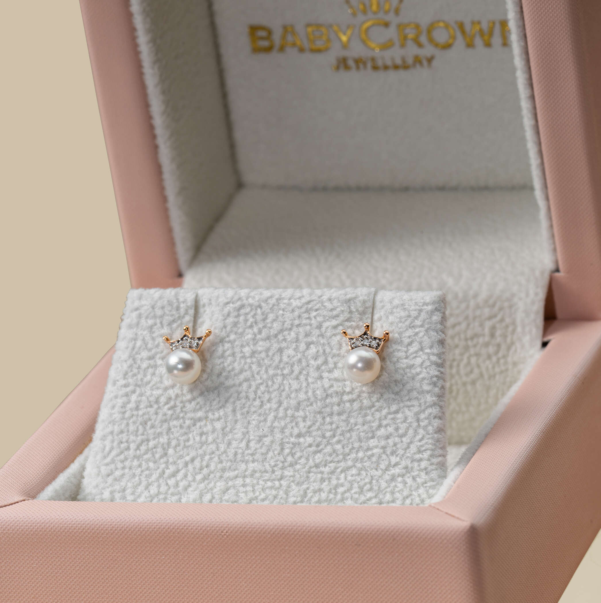 Baby Crown | My Princess Pearl And Diamond Earrings Baby Crown | My Princess Pearl And Diamond Earrings