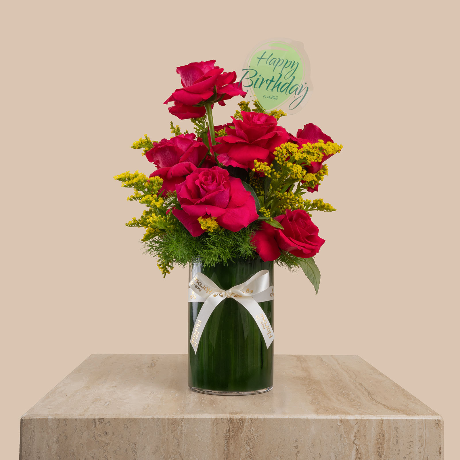 Vibrant Love Vase | Happy Birthday Topper Vibrant Love Vase | Happy Birthday Topper