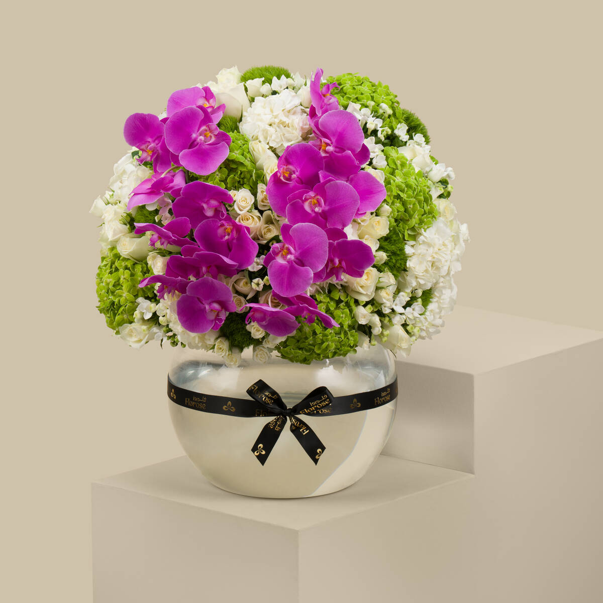 مزهرية دائرية زمردة مزهرية دائرية زمردة