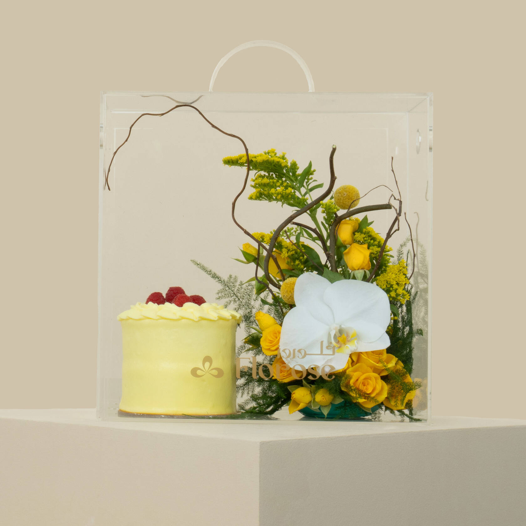 Helen Delight Cake | Happiness Bloom Acrylic Box Helen Delight Cake | Happiness Bloom Acrylic Box