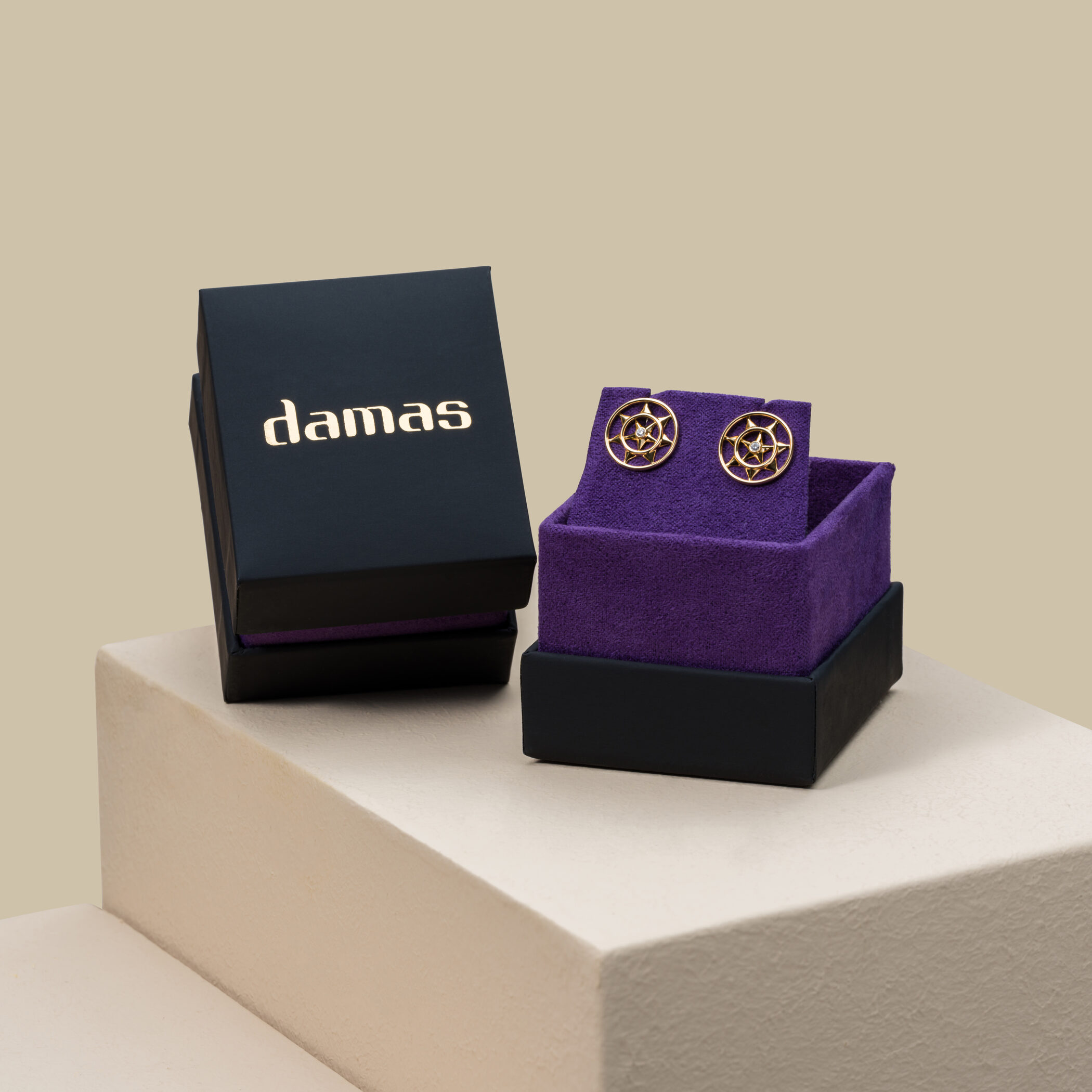 Damas | Farfasha Shams Gold Diamond Earrings Damas | Farfasha Shams Gold Diamond Earrings