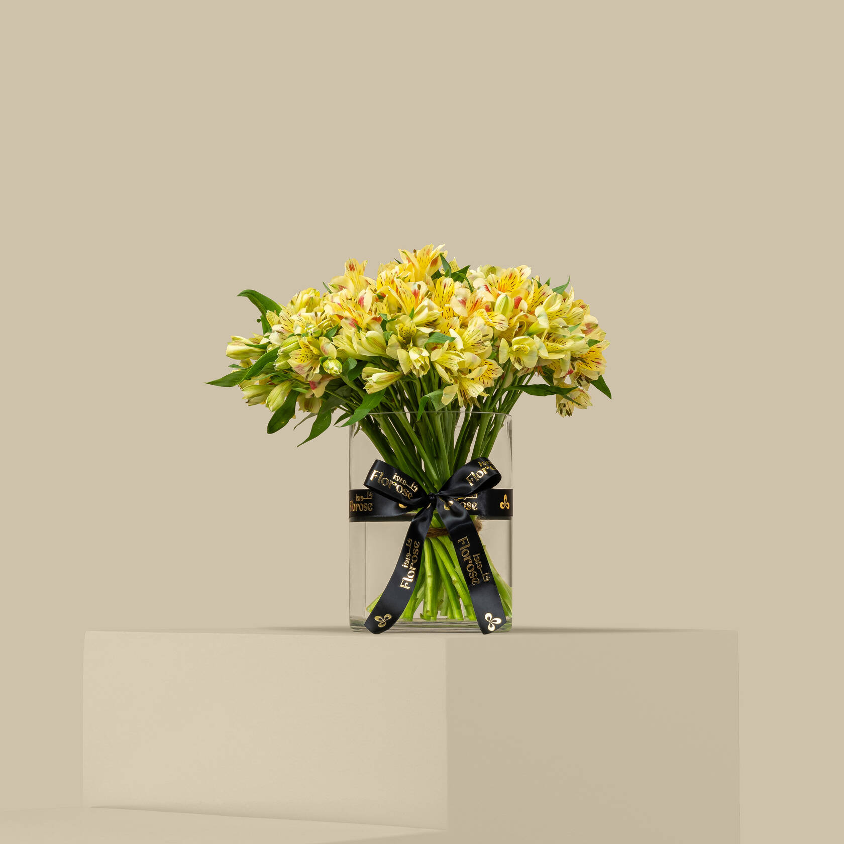 Yellow Alstroemeria Vase Yellow Alstroemeria Vase