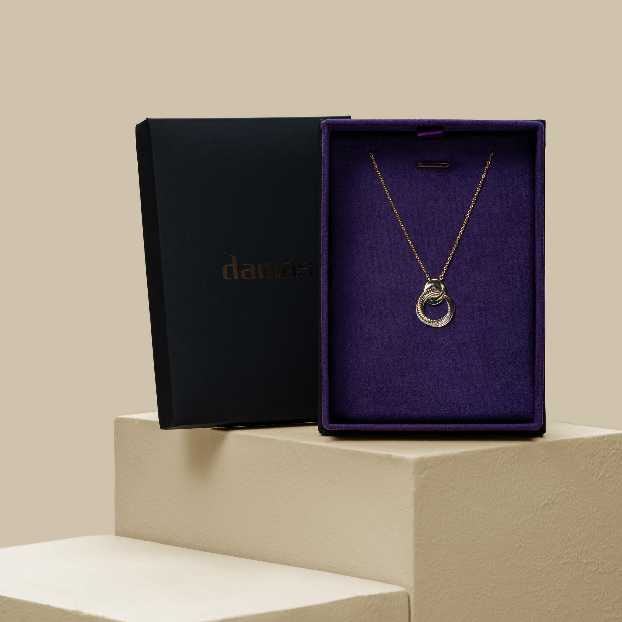 Damas | Revolve Trio Gold Necklace with Diamonds Damas | Revolve Trio Gold Necklace with Diamonds
