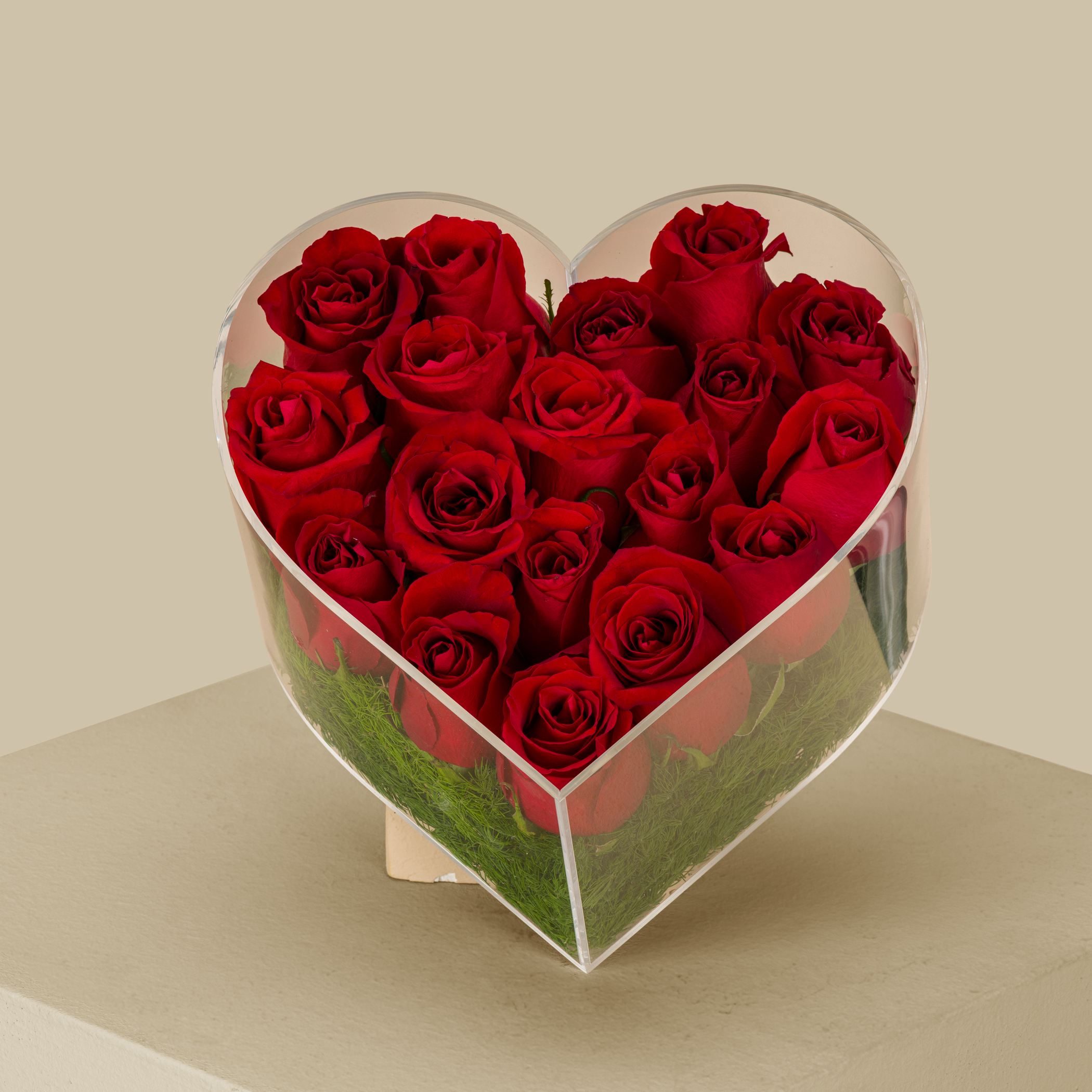 Acrylic Box Velvet Heart Acrylic Box Velvet Heart