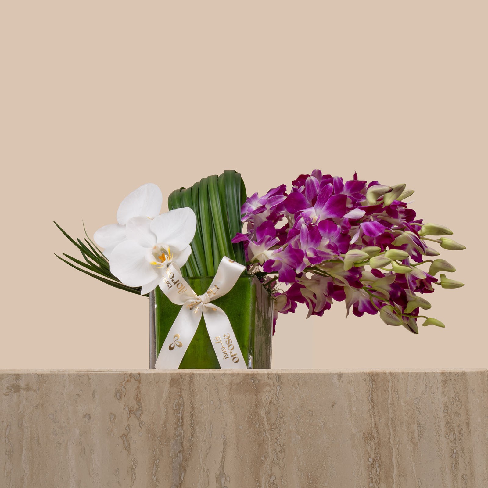 Enchanted Orchid Square Vase Enchanted Orchid Square Vase