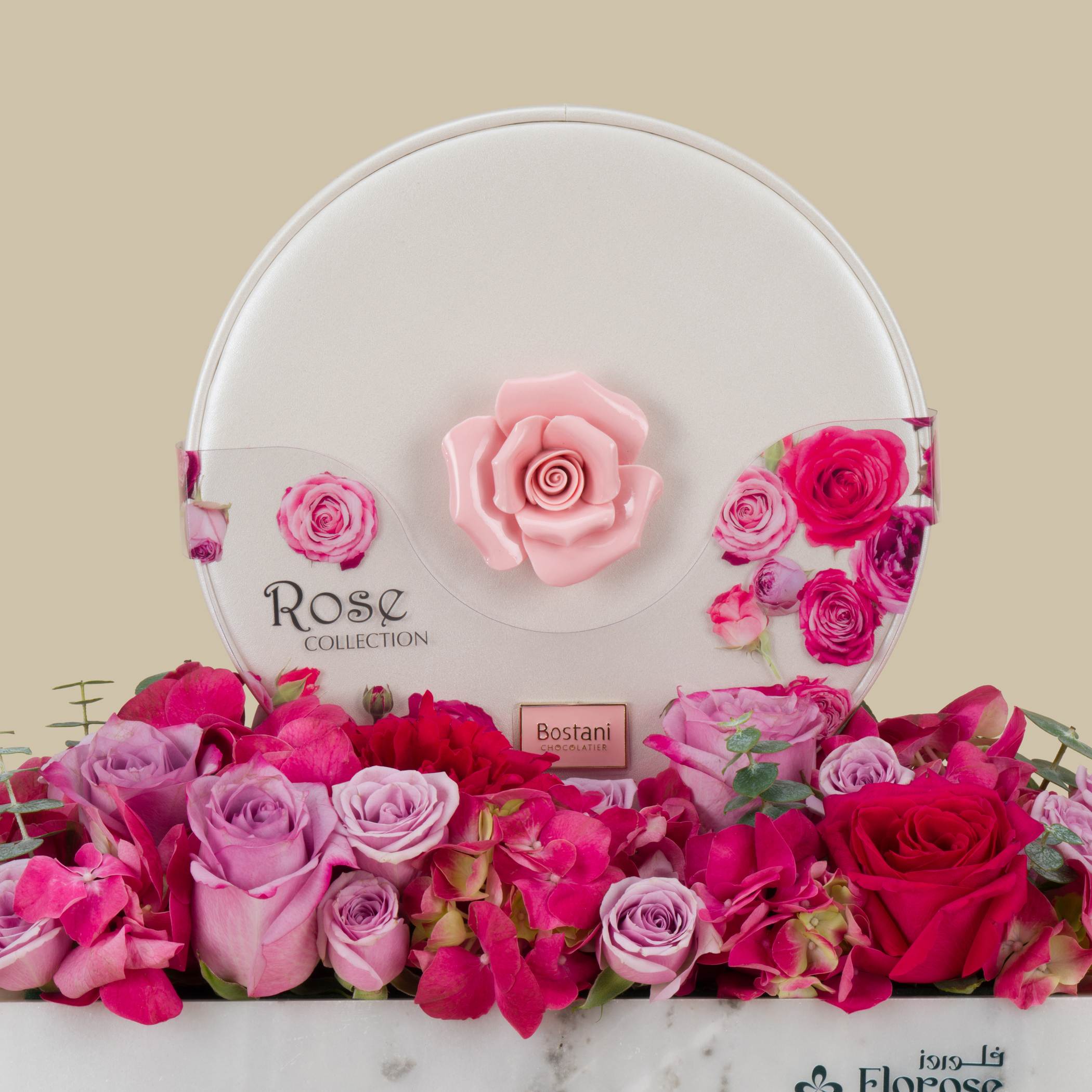Bostani Medium Box Of Rose Chocolates | Flowers Of Feminine Touch Bostani Medium Box Of Rose Chocolates | Flowers Of Feminine Touch