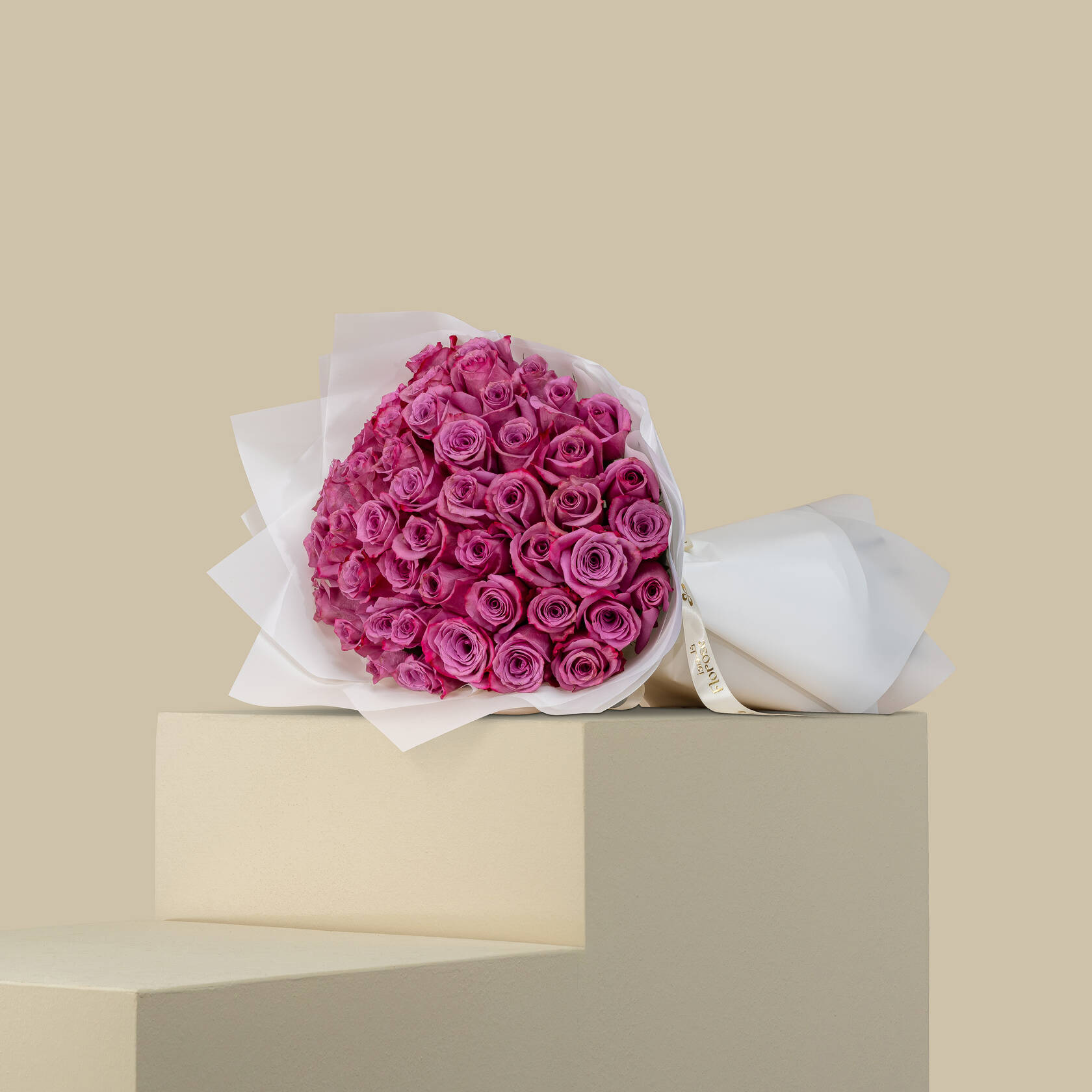 Fancy Rose Bouquet Purple | 50 Flowers Fancy Rose Bouquet Purple | 50 Flowers