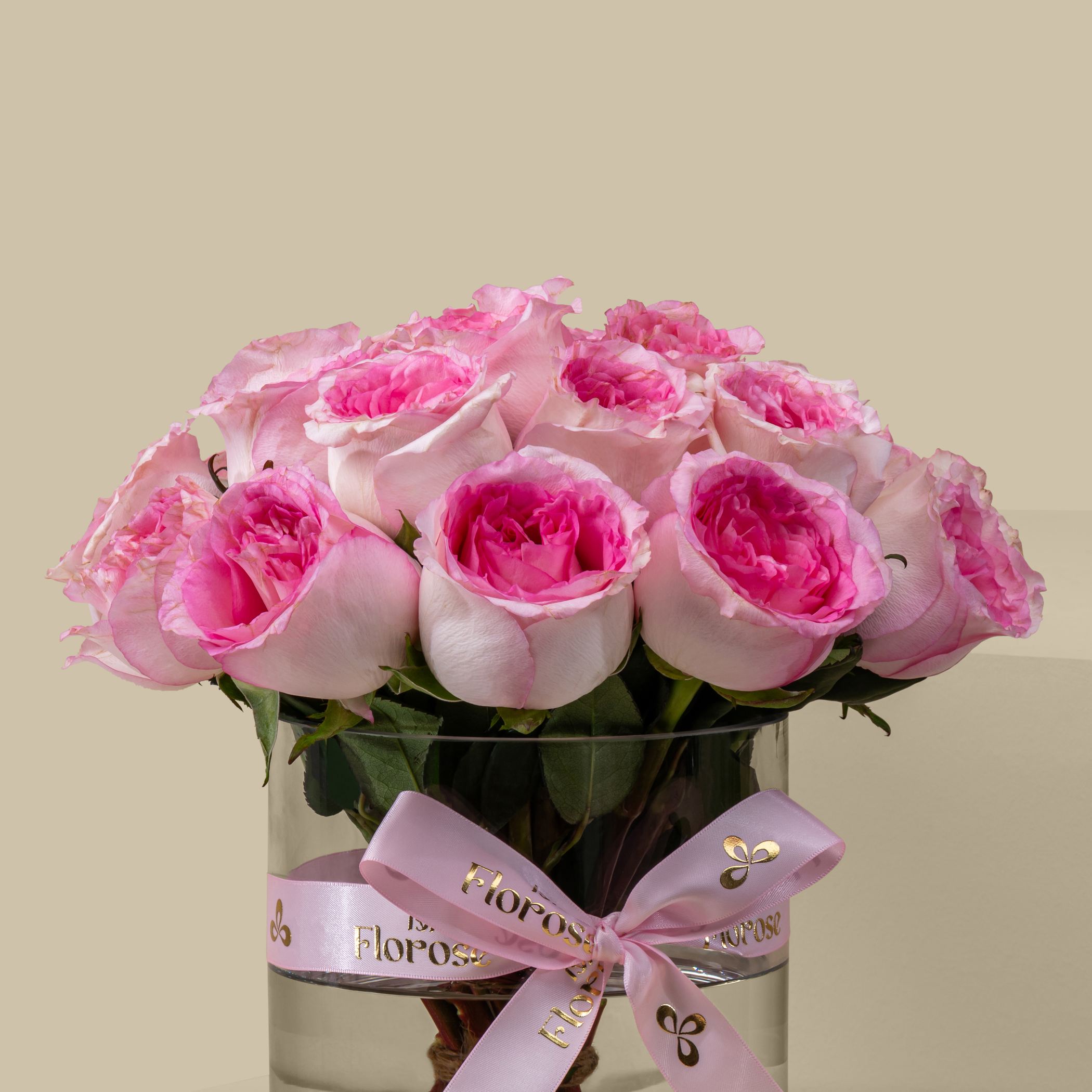 Unique Rose Vase Pink | 20 Flowers Unique Rose Vase Pink | 20 Flowers