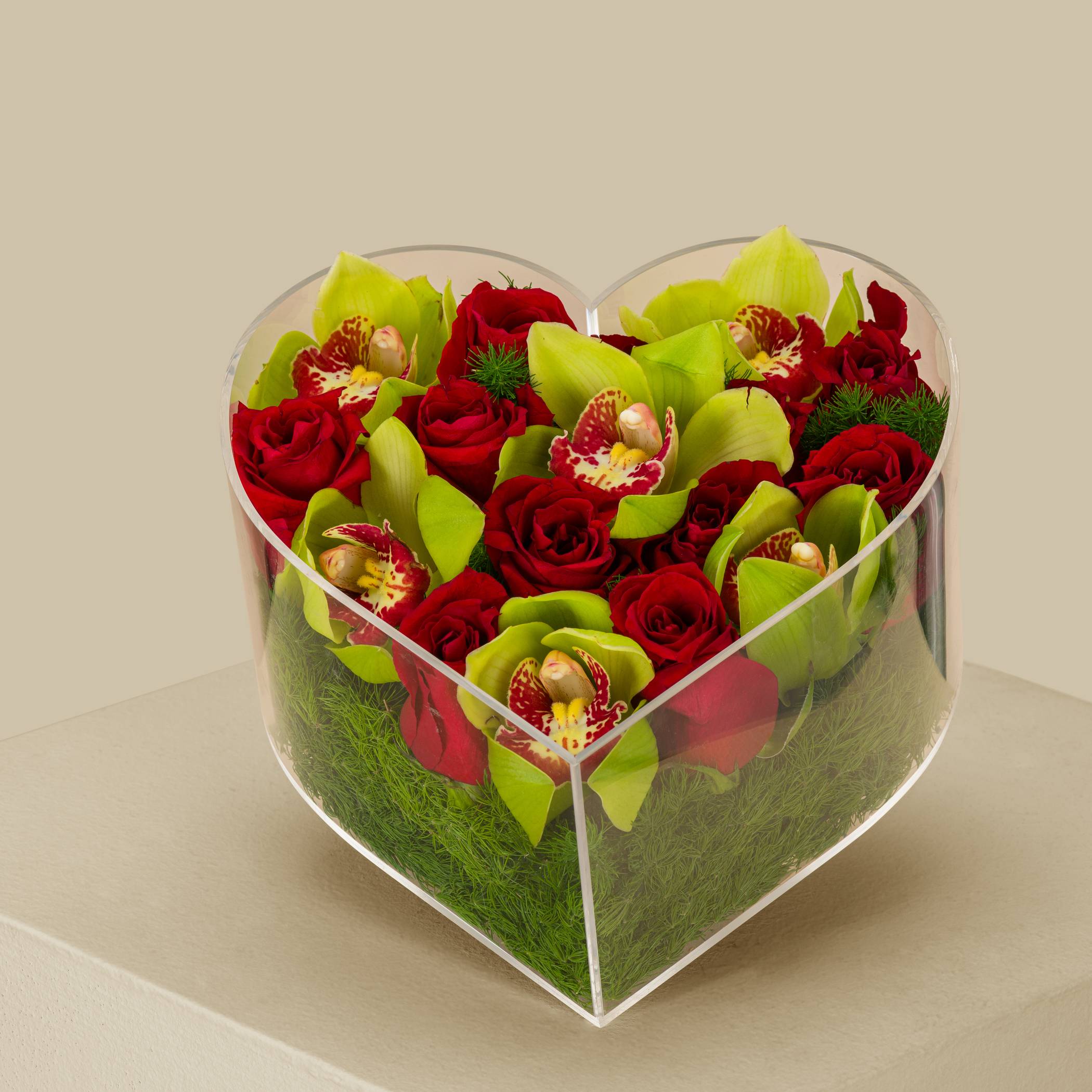 Acrylic Box Heart of Flowers Acrylic Box Heart of Flowers