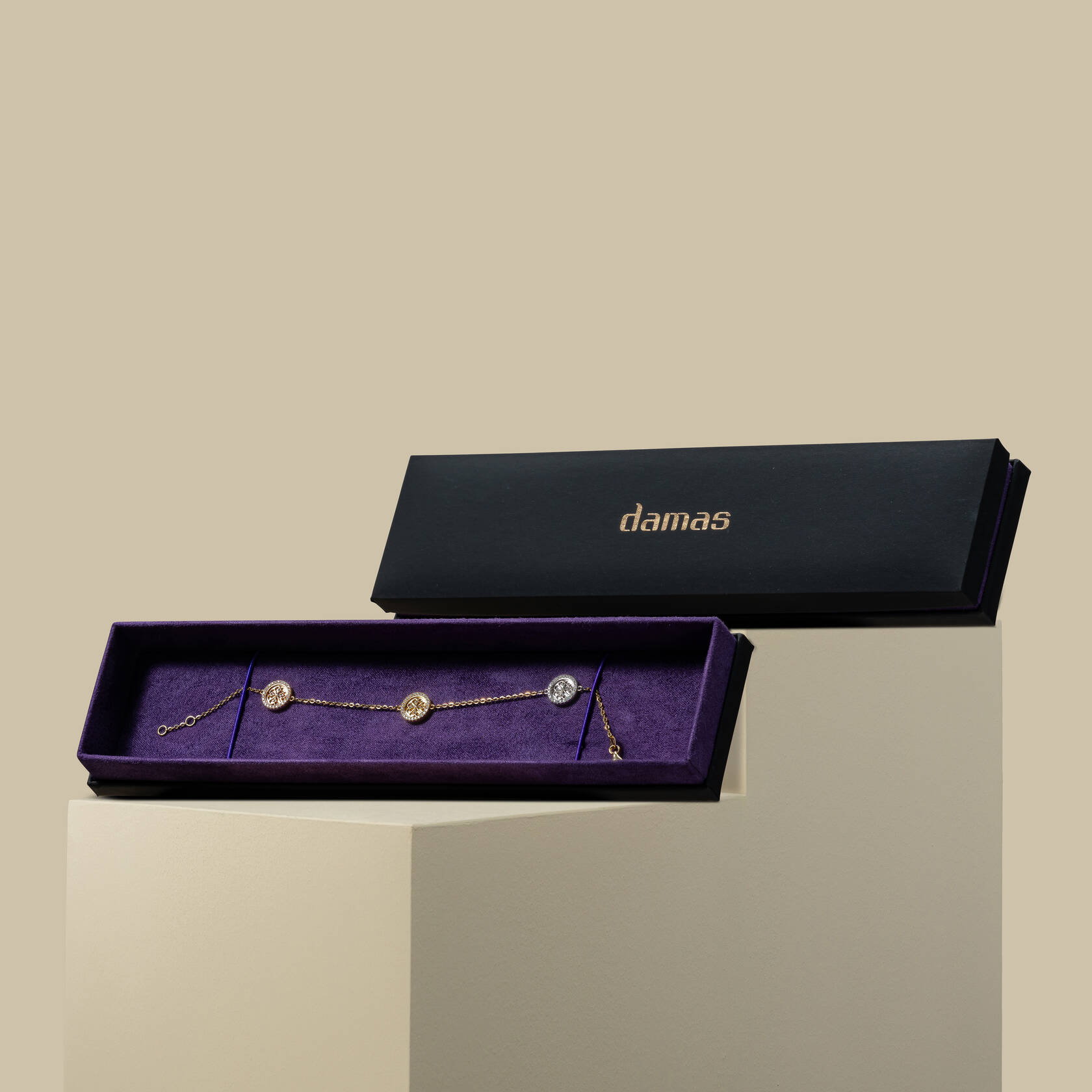 Damas | Lace Oria Yellow White and Rose Gold Bracelet Damas | Lace Oria Yellow White and Rose Gold Bracelet