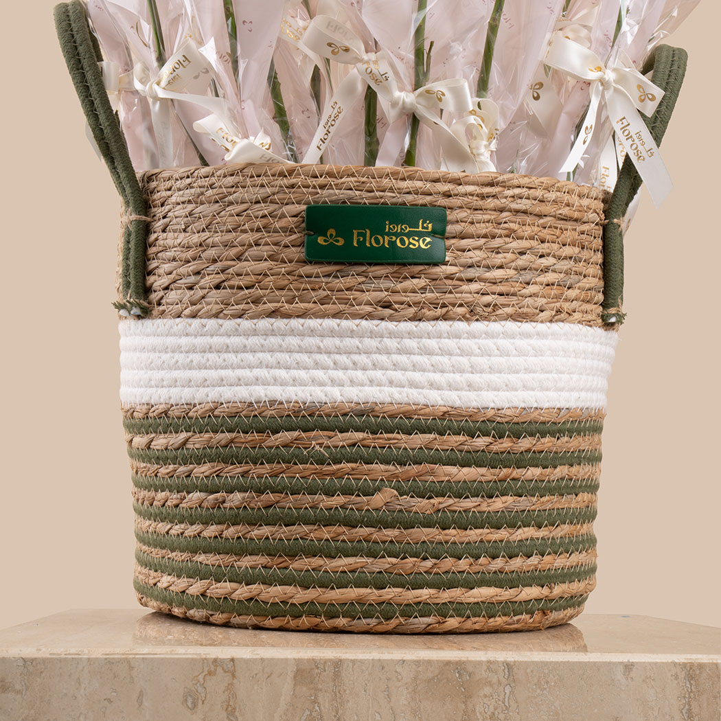 Single Roses Basket Single Roses Basket