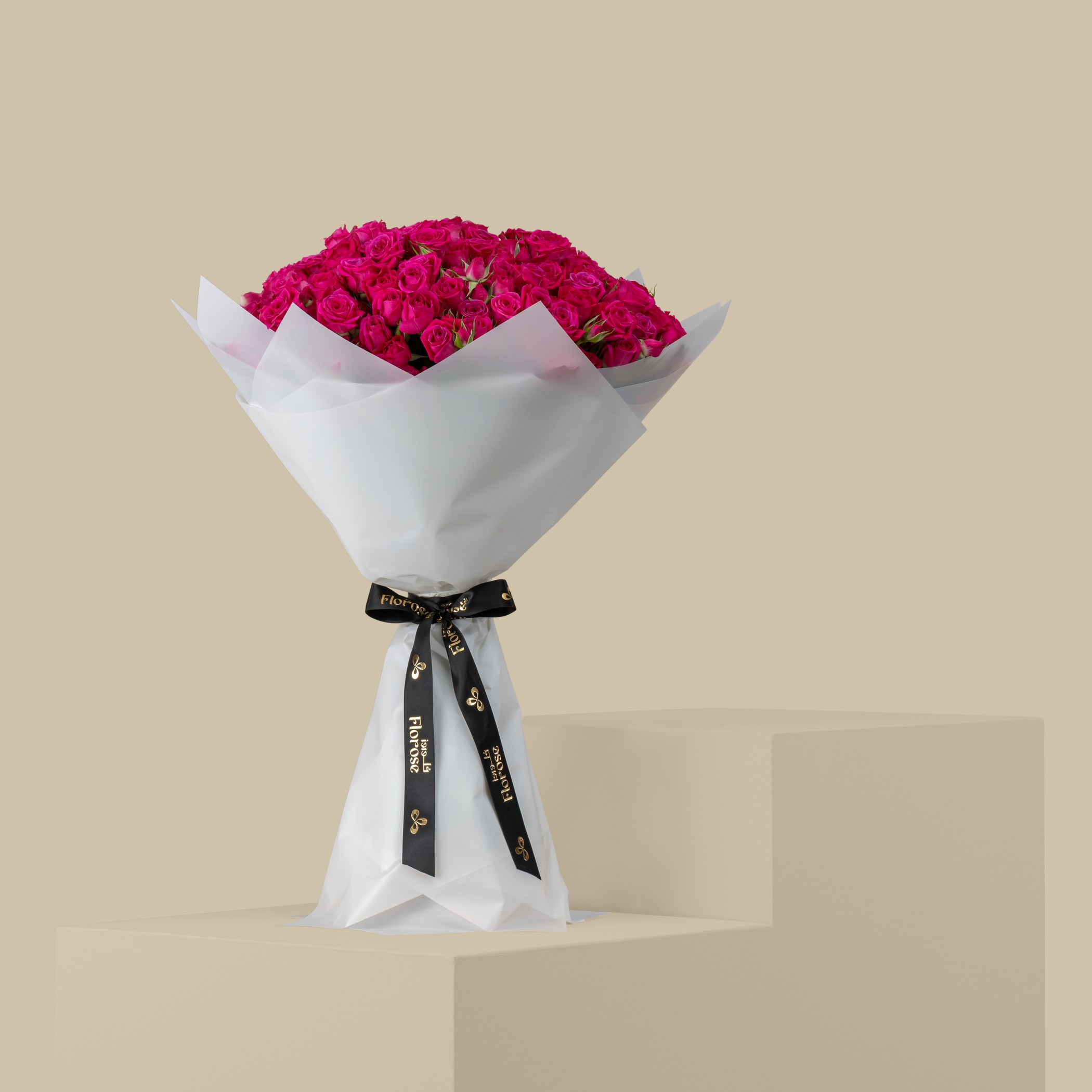 Sparkling Spray Rose Bouquet Fuchsia | 50 Flowers Sparkling Spray Rose Bouquet Fuchsia | 50 Flowers
