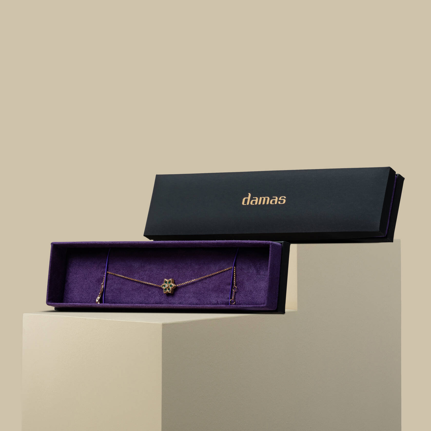 Damas | Stella D'Oro Rose Gold Diamond And Malachite Bracelet Damas | Stella D'Oro Rose Gold Diamond And Malachite Bracelet