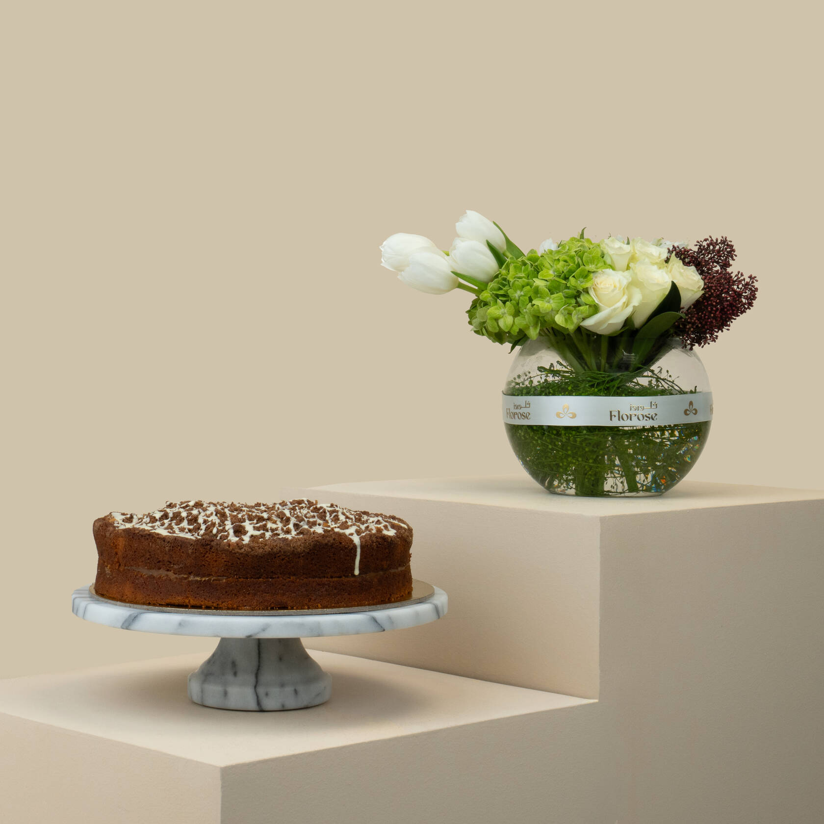 Ganache | Cinnamon Cake - Large | Lovely Vase Ganache | Cinnamon Cake - Large | Lovely Vase