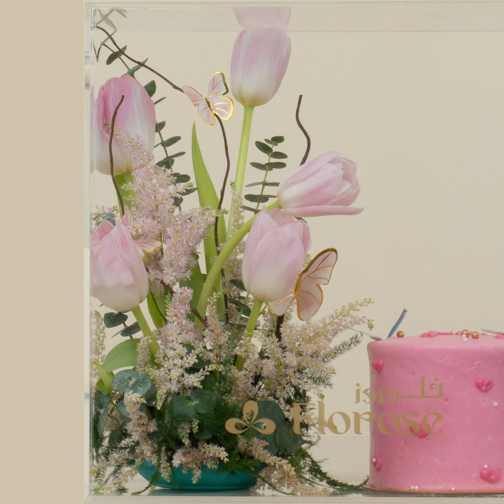 Helen 22 Birthday Cake | Elegant Presence Acrylic Box Helen 22 Birthday Cake | Elegant Presence Acrylic Box
