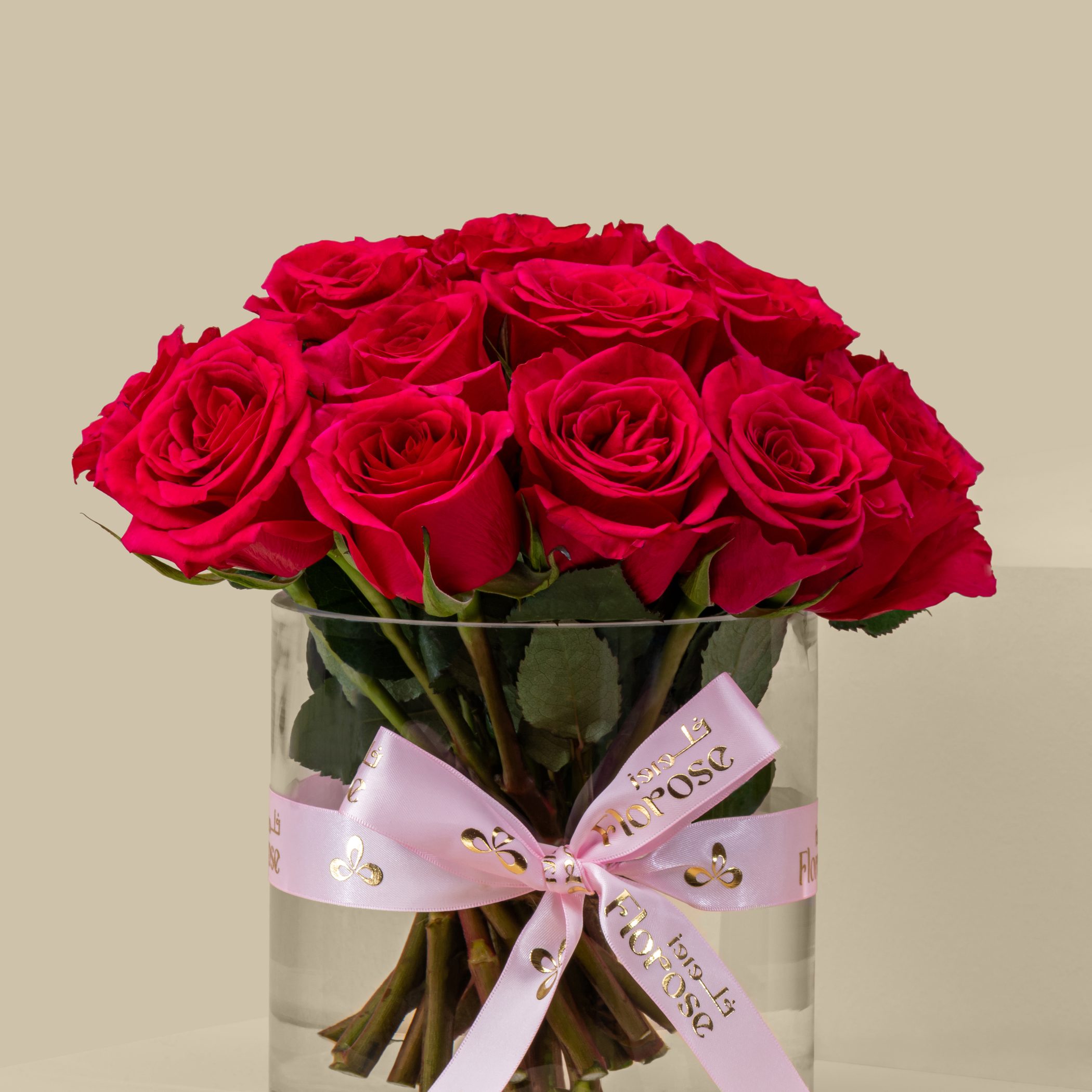 Unique Rose Vase Fuchsia | 20 Flowers Unique Rose Vase Fuchsia | 20 Flowers