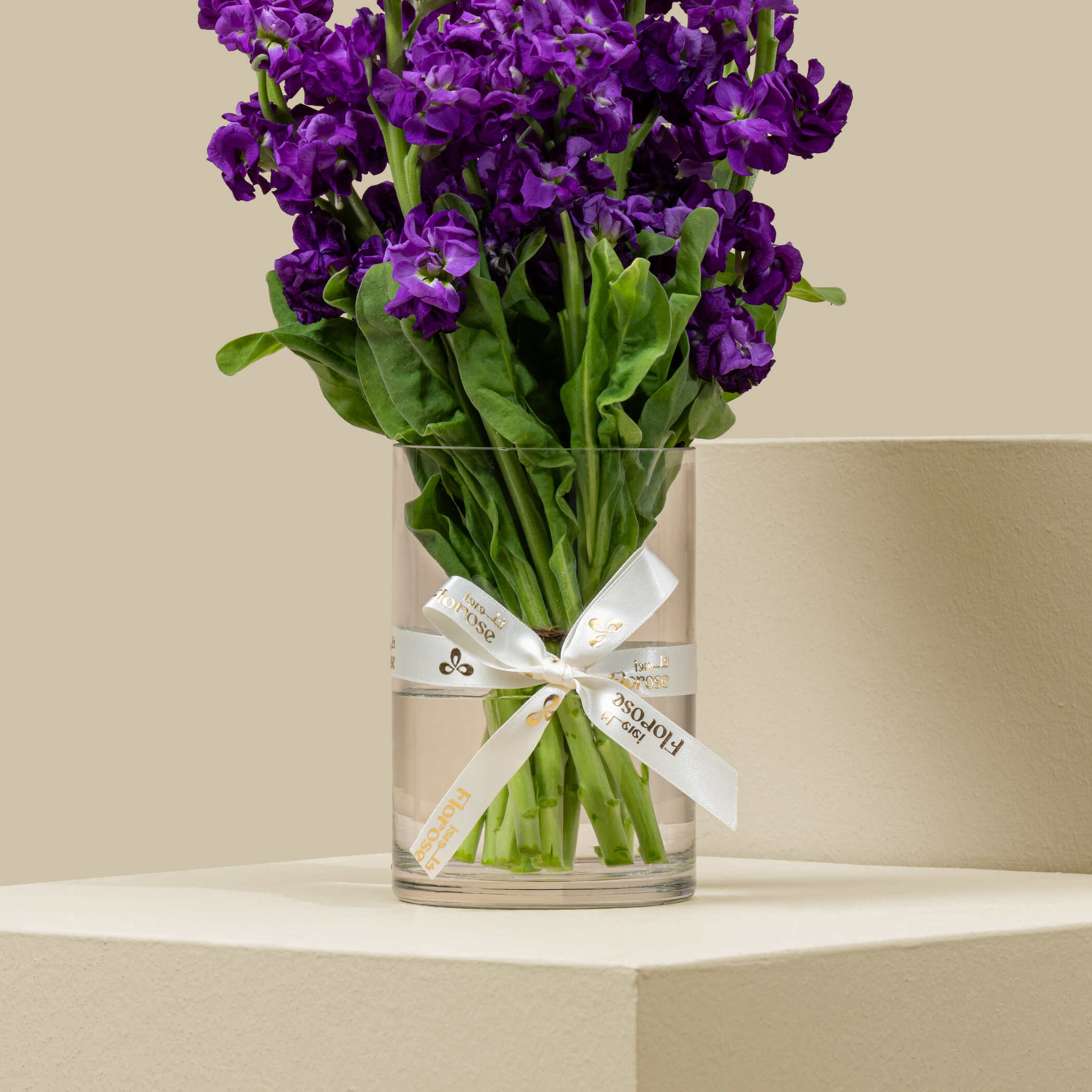 Purple Matthiola Vase Purple Matthiola Vase