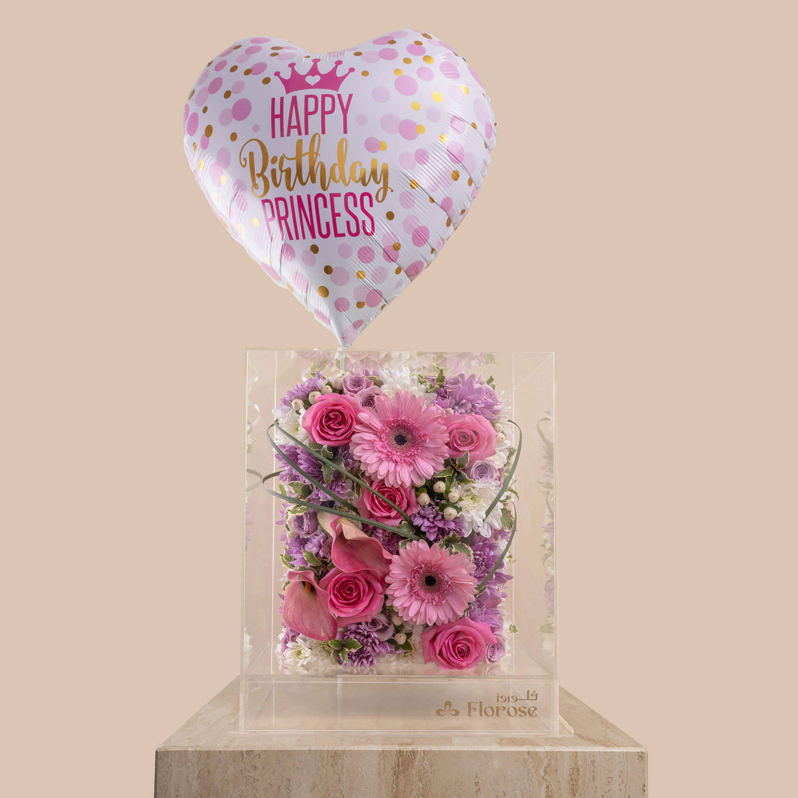 Pink Birthday Acrylic Box Pink Birthday Acrylic Box