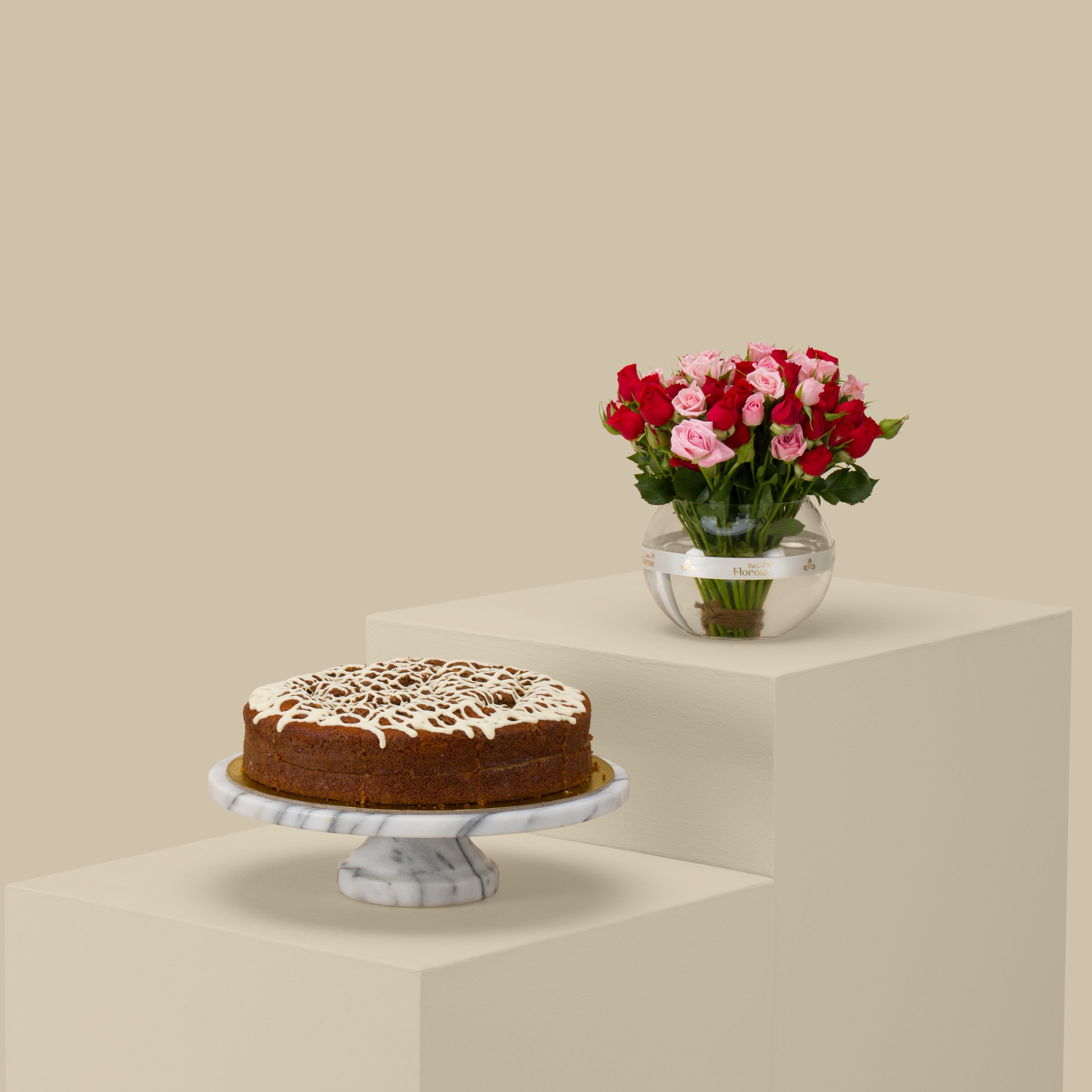 Ganache Cinnamon Cake - Large | Whisper of Beauty Round Vase Ganache Cinnamon Cake - Large | Whisper of Beauty Round Vase