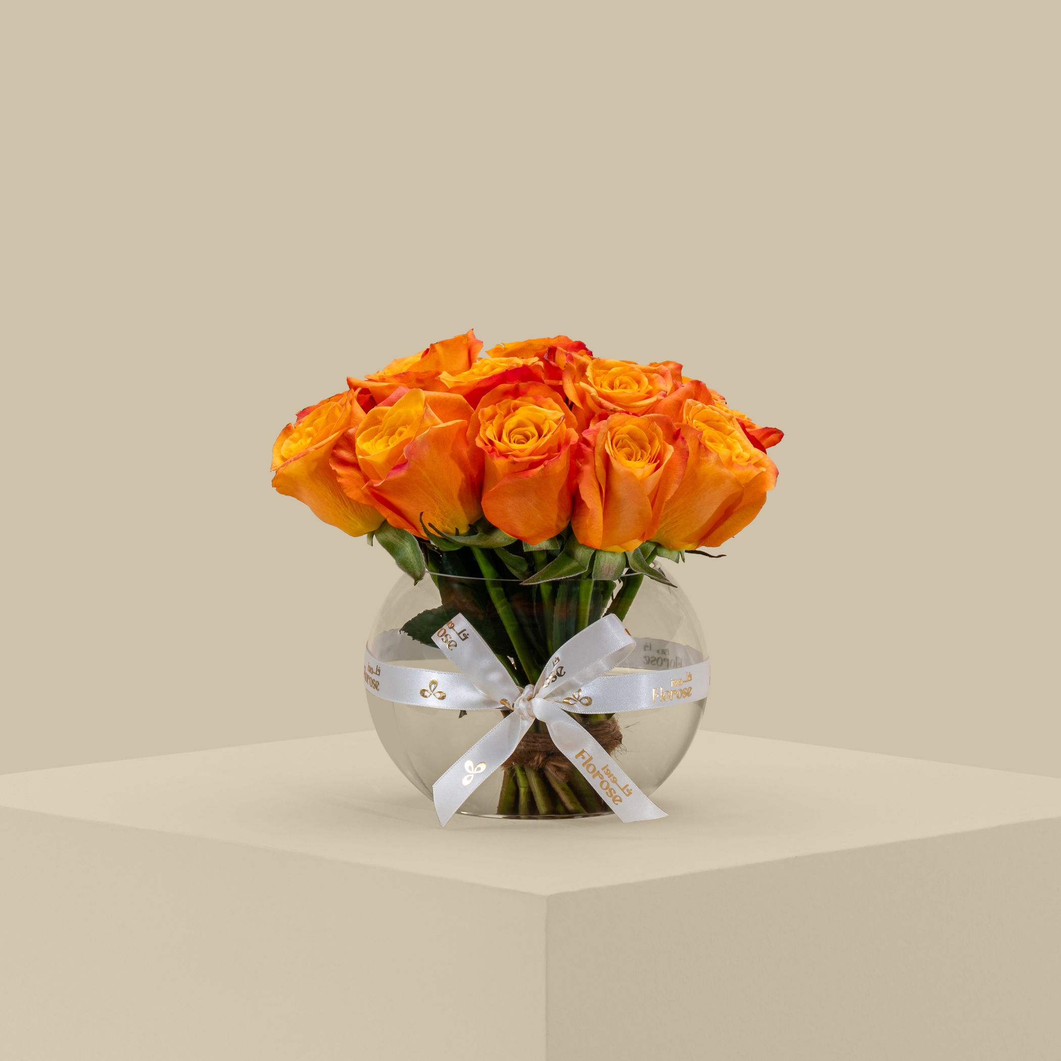 Stunning Rose Vase Orange | 15 Flowers Stunning Rose Vase Orange | 15 Flowers
