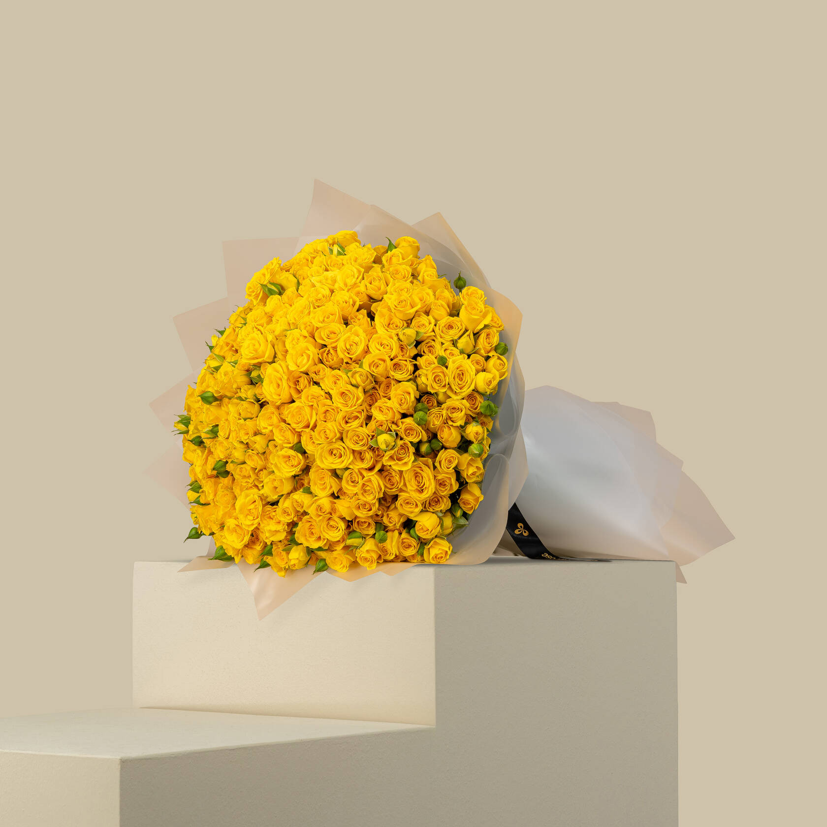 Radiant Spray Rose Bouquet Yellow | 75 Flower Radiant Spray Rose Bouquet Yellow | 75 Flower