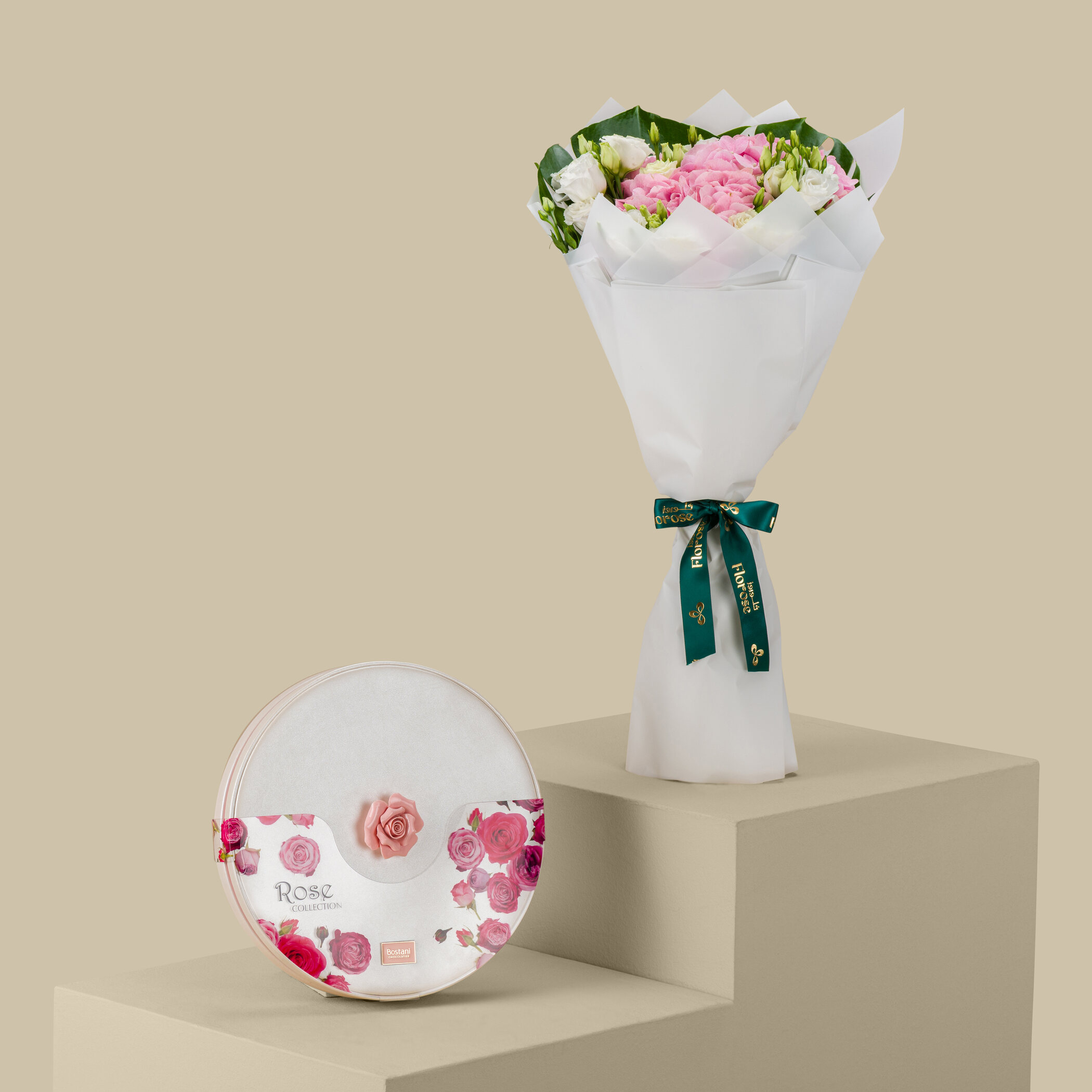 Bostani Medium Box Of Rose Chocolates | Dreamy Touches Bouquet Bostani Medium Box Of Rose Chocolates | Dreamy Touches Bouquet