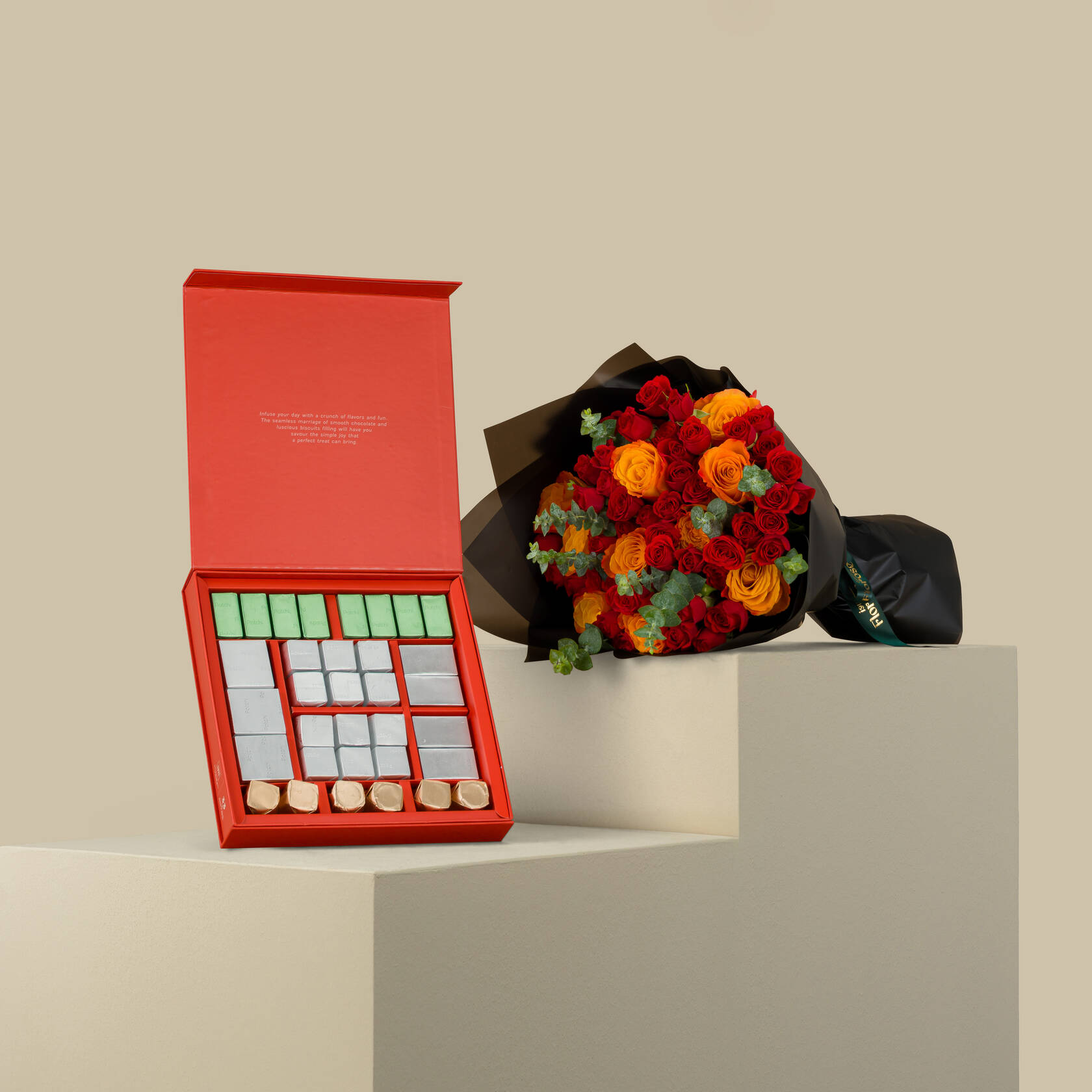 Patchi Les Choco Biscuits | Scarlet Reverence Bouquet Patchi Les Choco Biscuits | Scarlet Reverence Bouquet