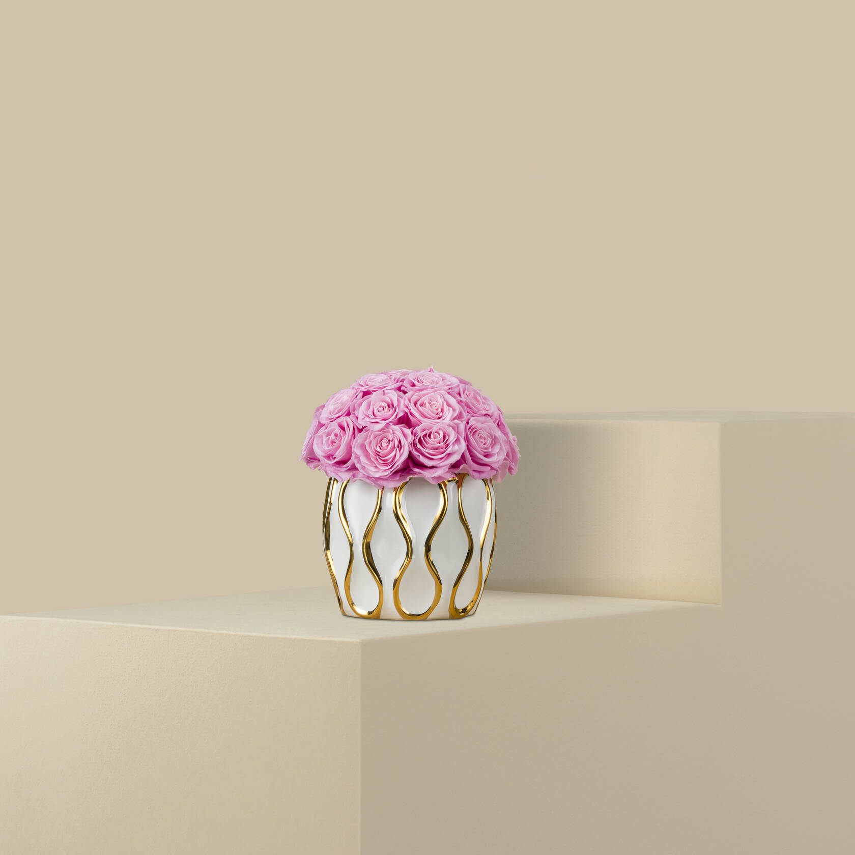 Preserved Roses Vase | Pink Preserved Roses Vase | Pink
